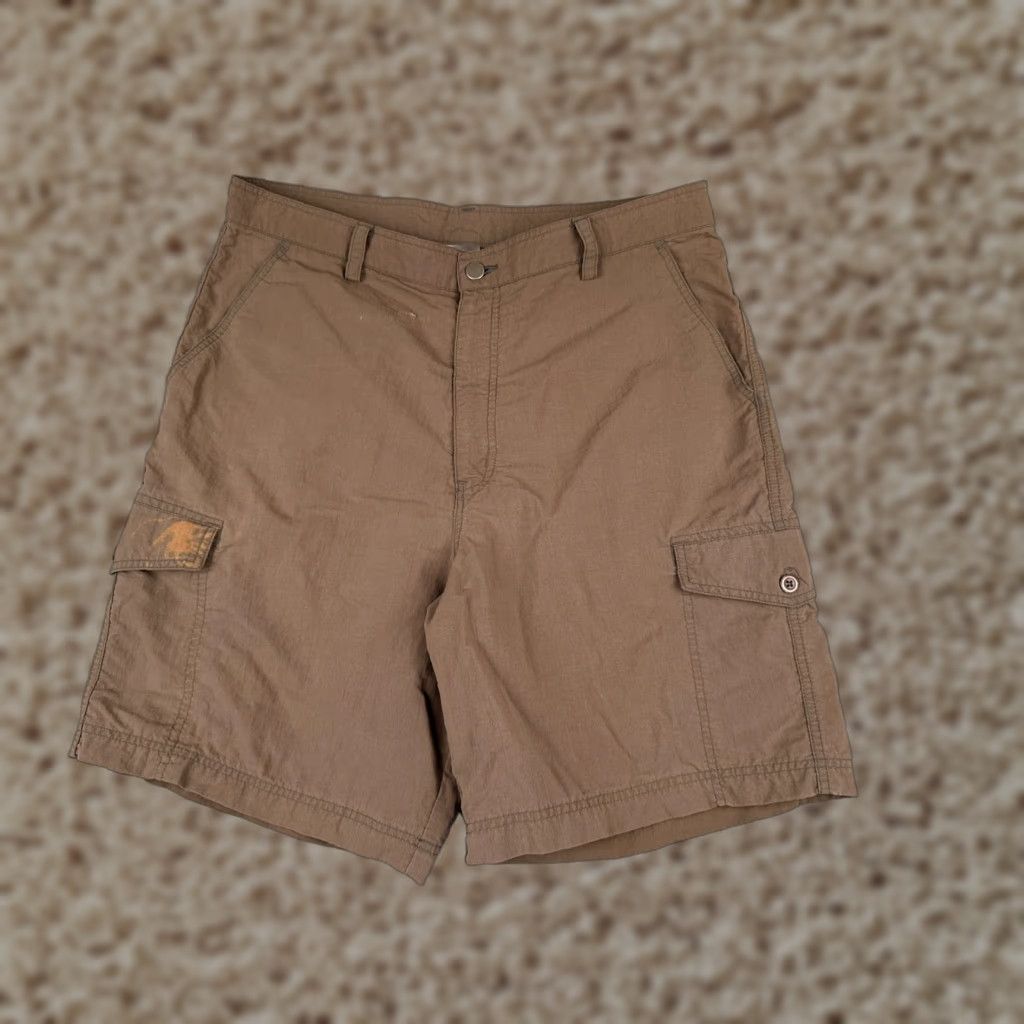 Vintage REI Men Shorts Cargo 36 Brown Nylon Cotton Shell Pockets Zip 9 Inseam Cargo Pocket Travel Casual 36x9 Mens Size US 36 / EU 52 - 1 Thumbnail
