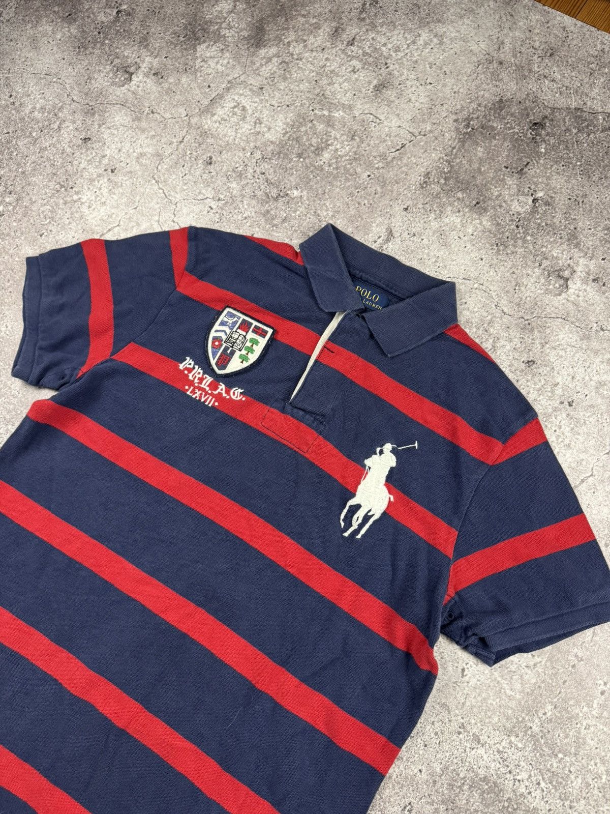 Polo Ralph Lauren Vintage 90s Polo Ralph Lauren Y2K Chief Keef ruby Polo strip Size US M / EU 48-50 / 2 - 2 Thumbnail