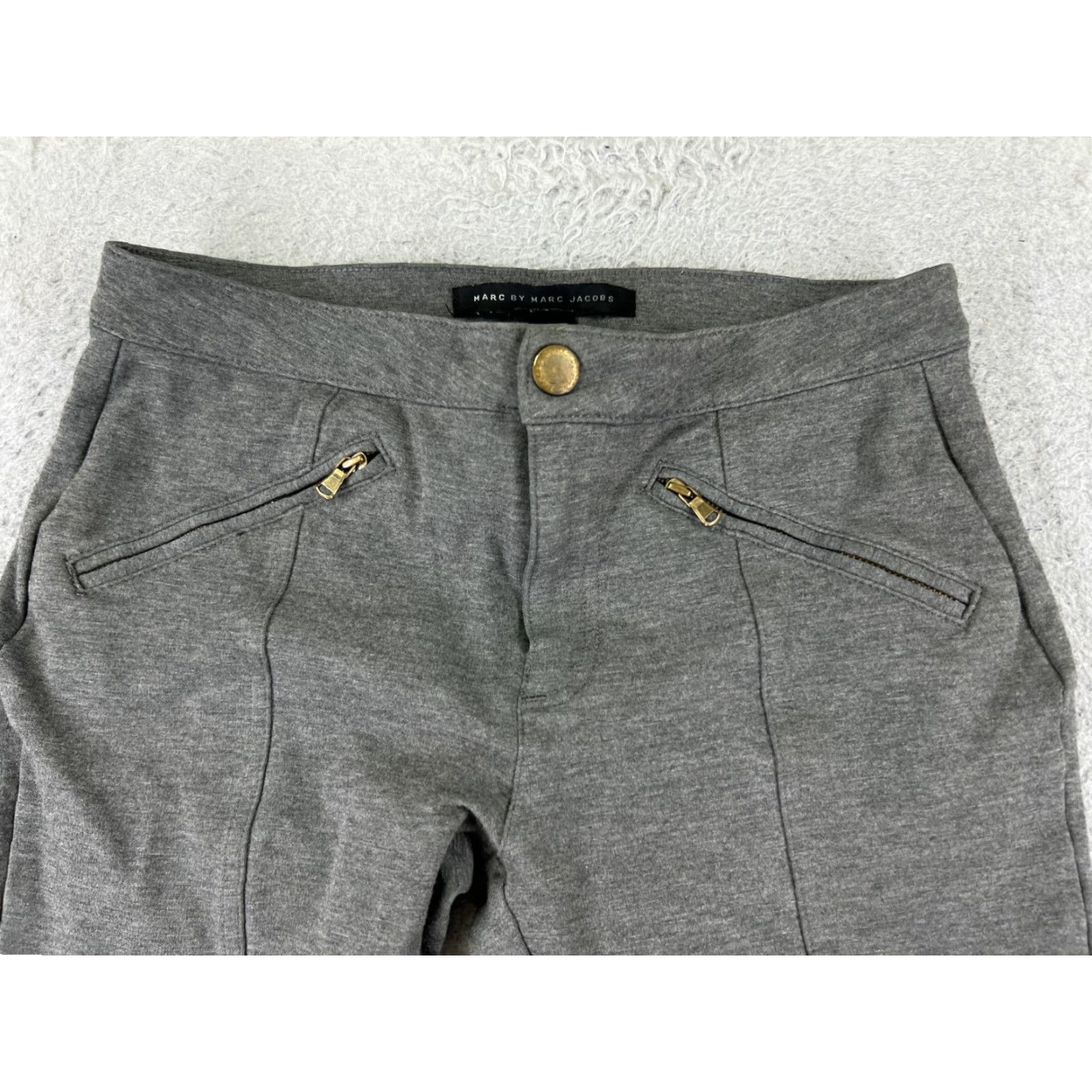 Marc Jacobs Marc Jacobs Pants Women 4 Gray Equestrian Riding Breeches Button Up Ankle 26x29 Size 27" / US 4 / IT 40 - 4 Thumbnail