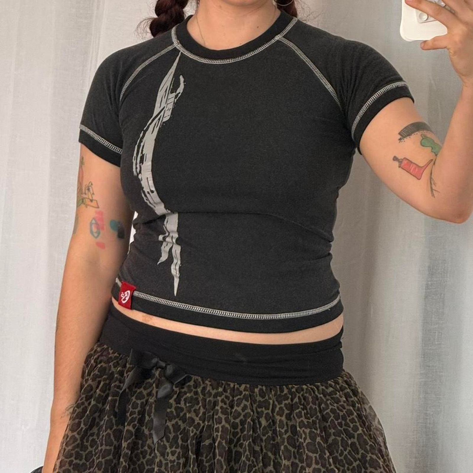 Other y2k black graphic baby tee ✧ Size S / US 4 / IT 40 - 2 Thumbnail