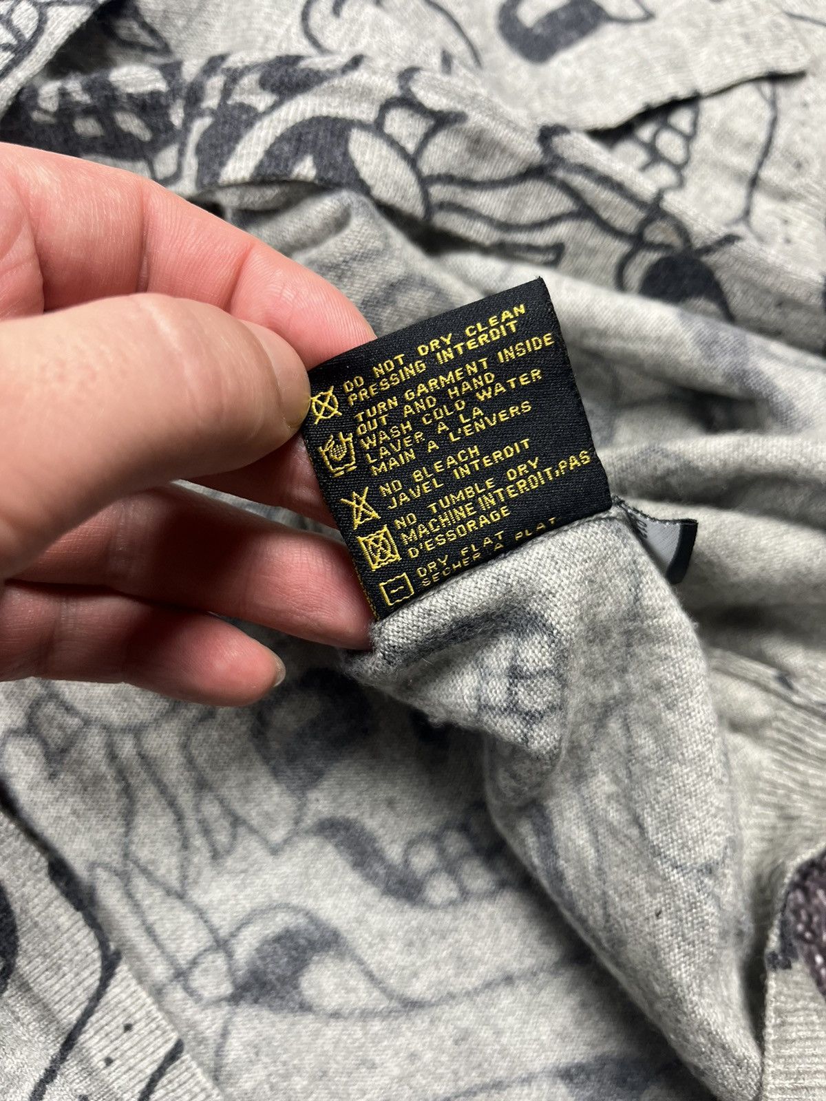 Ed Hardy Ed Hardy Long Hoodie Wool Grey Size XL / US 12-14 / IT 48-50 - 6 Thumbnail