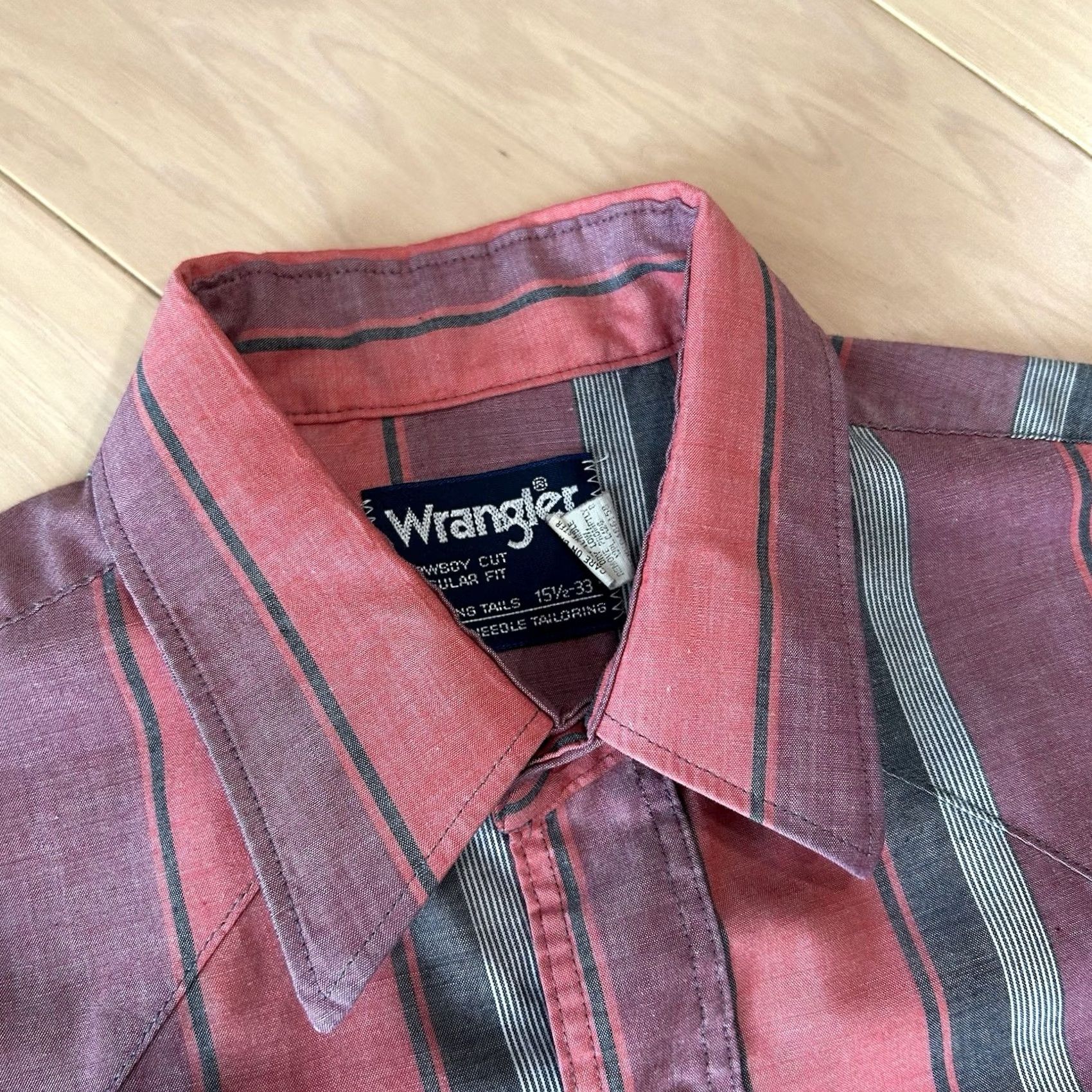 Wrangler Vintage Wrangler Brushpopper Shirt Long Sleeve Men’s Pearl Snap Striped 15.5-33 Size US M / EU 48-50 / 2 - 4 Thumbnail