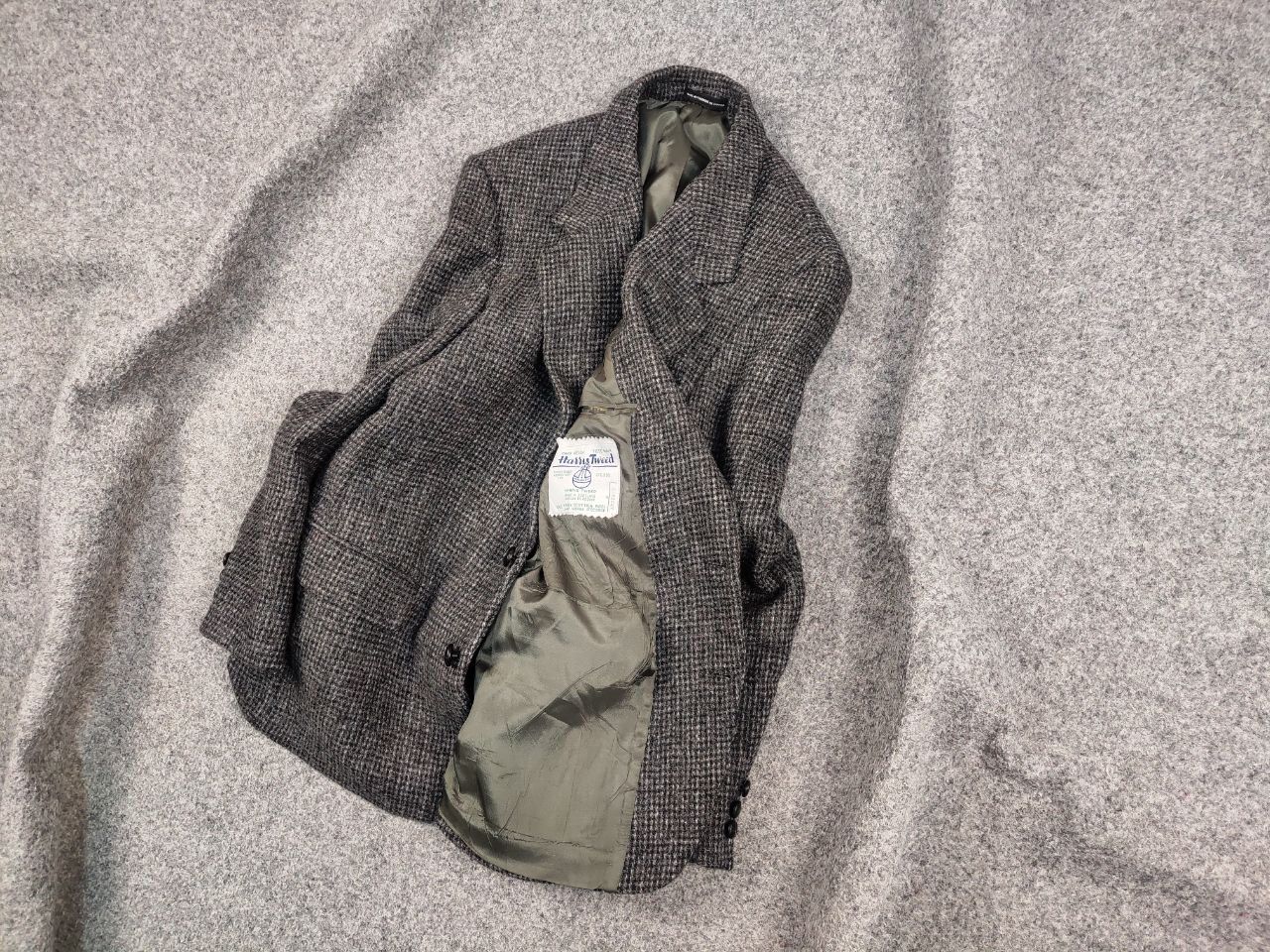 Designer × Harris Tweed × Vintage Vintage 90's Harris Tweed Court short Wool Blazer Jacket Size US S / EU 44-46 / 1 - 3 Thumbnail