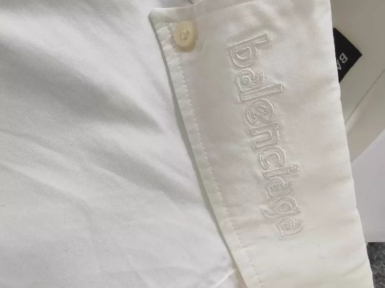 Balenciaga Balenciaga Logo Embroidered Shirt Size 38-2505 Size US M / EU 48-50 / 2 - 5 Thumbnail