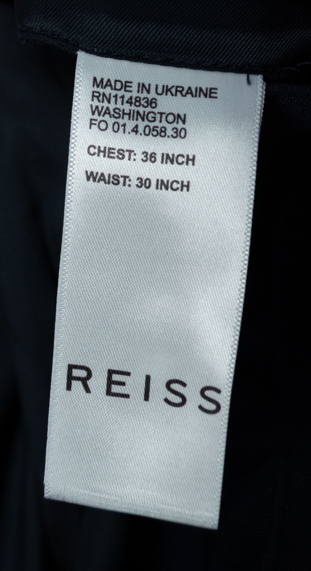 Reiss REISS navy suit wool moher Size 36R - 10 Thumbnail