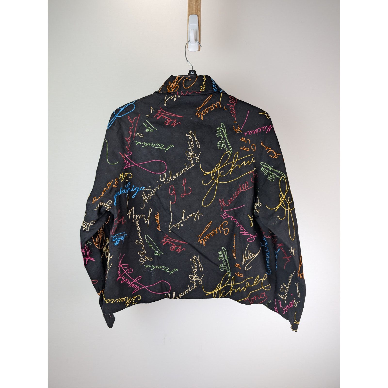 Bode o1rshd1 Signature Scrawl Coat in Black/Multicolor Size US M / EU 48-50 / 2 - 16 Thumbnail