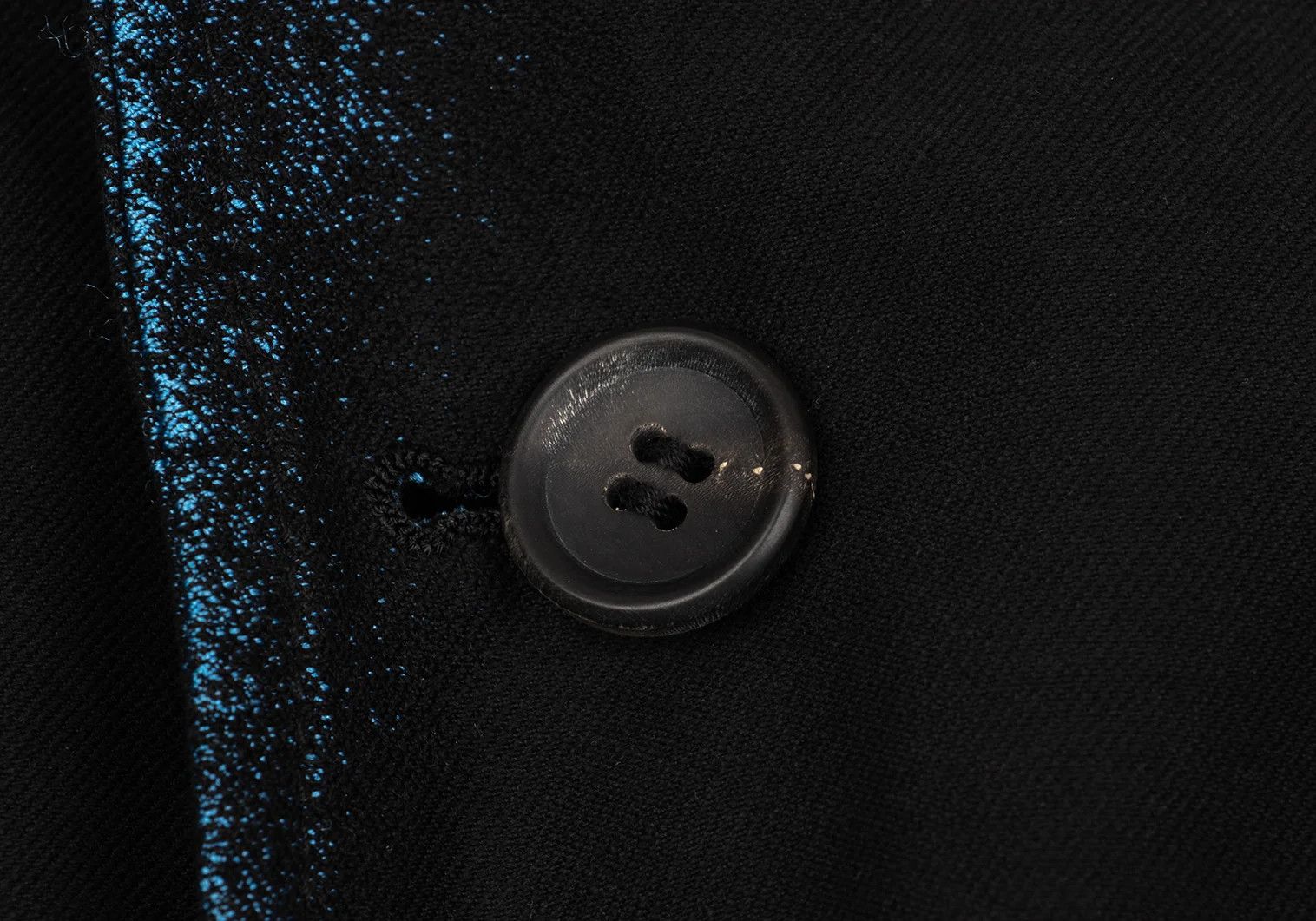 Issey Miyake Trim Fade Woven Design Jacket in Black and Light Blue Size US M / EU 48-50 / 2 - 8 Thumbnail