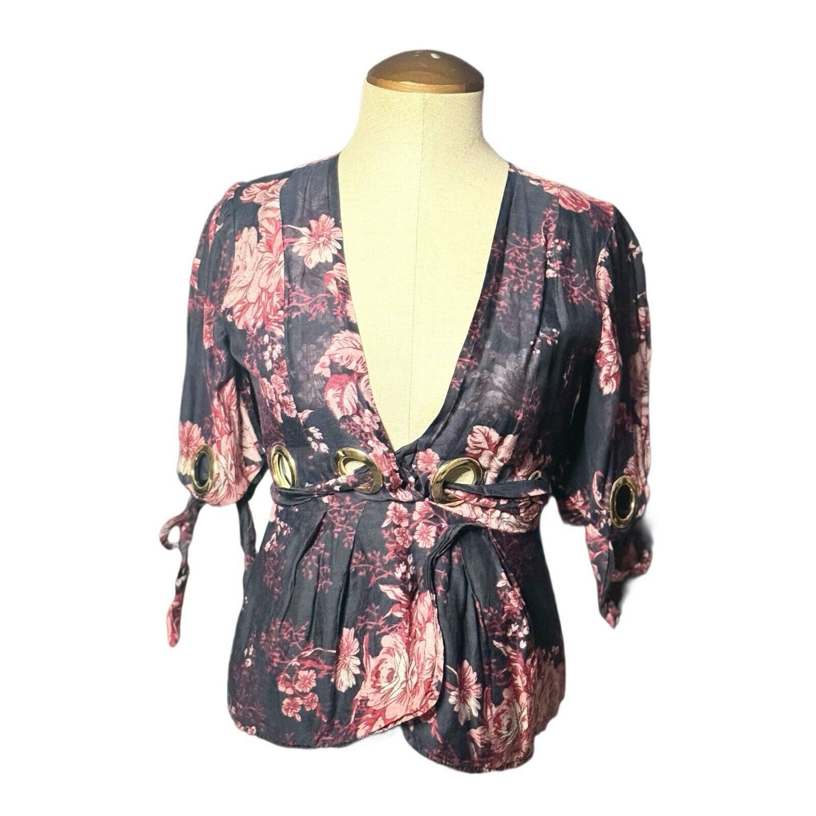 Alice McCall Alice McCall Blouse 2 Silk Only Everything Bow Tie Gold Rin Size XS / US 0-2 / IT 36-38 - 6 Thumbnail