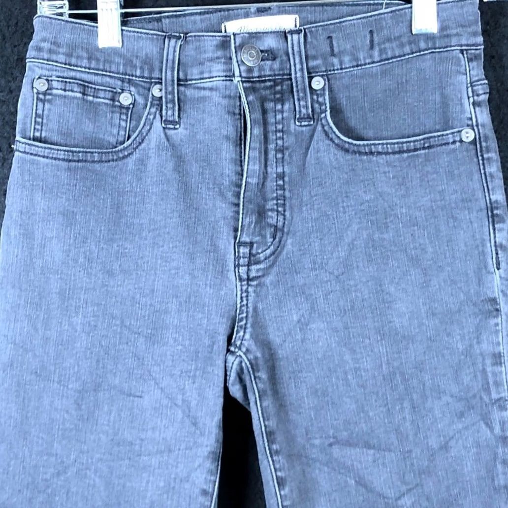 Madewell Madewell Jeans Black Denim Mid Rise Cali Demi Boot Cropped Raw Hems 25 Womens Jeans Slim Stretch 5-Pocket Design Denim Straight Bootcut N/A Size 42" / US 20 - 2 Thumbnail