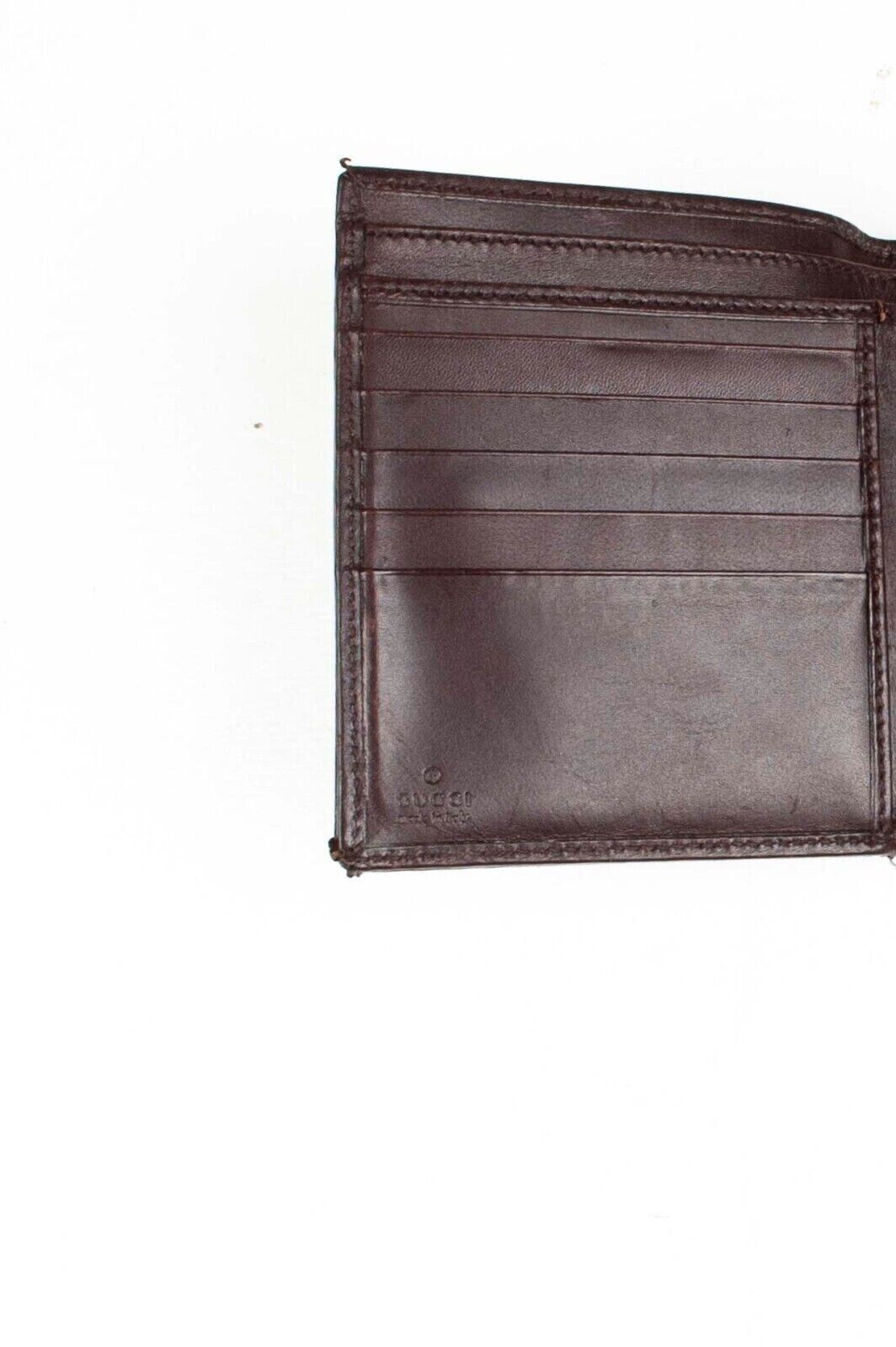 Gucci Original Gucci Men Wallet Leather Monogram Brown, H2805 Size ONE SIZE - 4 Thumbnail