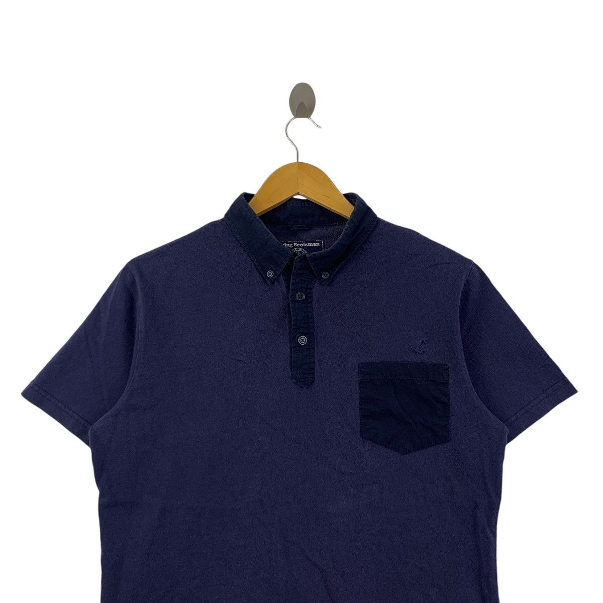 Vintage Vintage FLYING SCOTSMAN Pocket Polo Tee Shirt Top Office Size L / US 10 / IT 46 - 2 Thumbnail