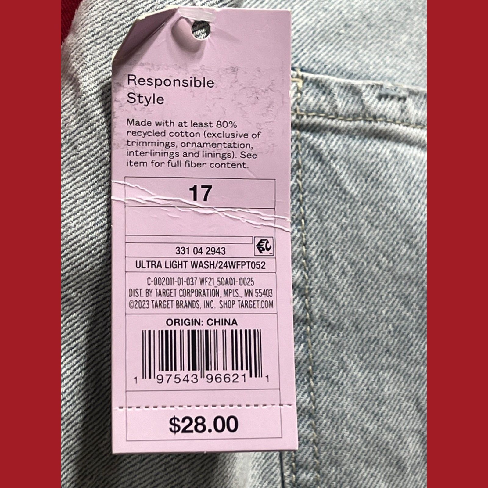 Other Wild Fable - Women's Low-Rise Bootcut Baggy Jeans - Light Bl Size 39" - 10 Thumbnail