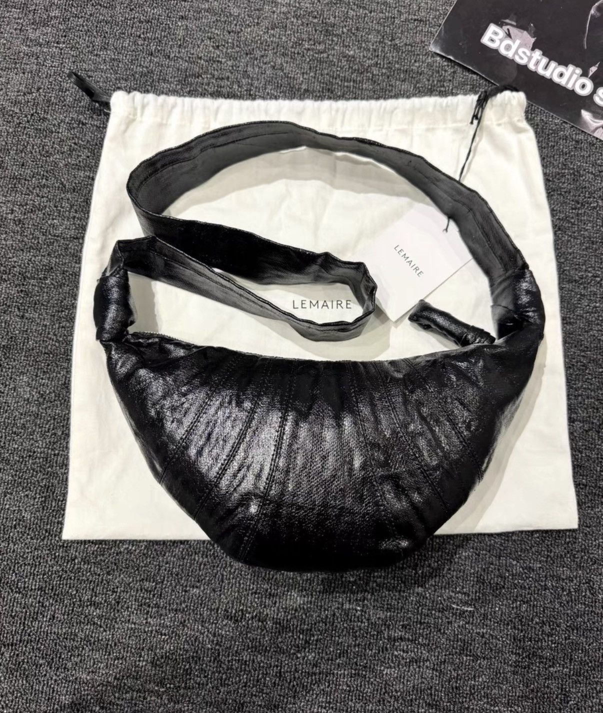 Lemaire Lemaire Small Coated Cotton Croissant Bag KKKK19 Size ONE SIZE - 1 Thumbnail