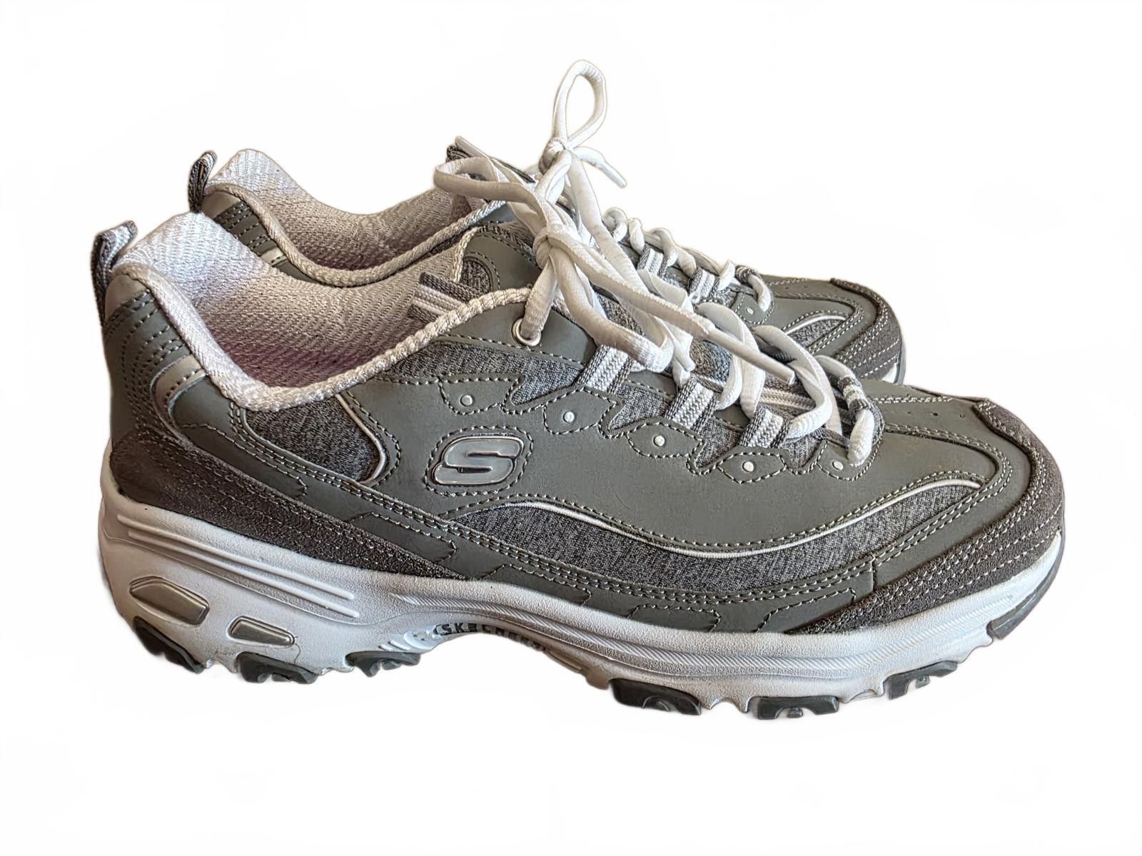 SKECHERS Skechers Memory Foam Gray White Athletic Sneakers Size 10 Size US 10 / IT 40 - 10 Thumbnail