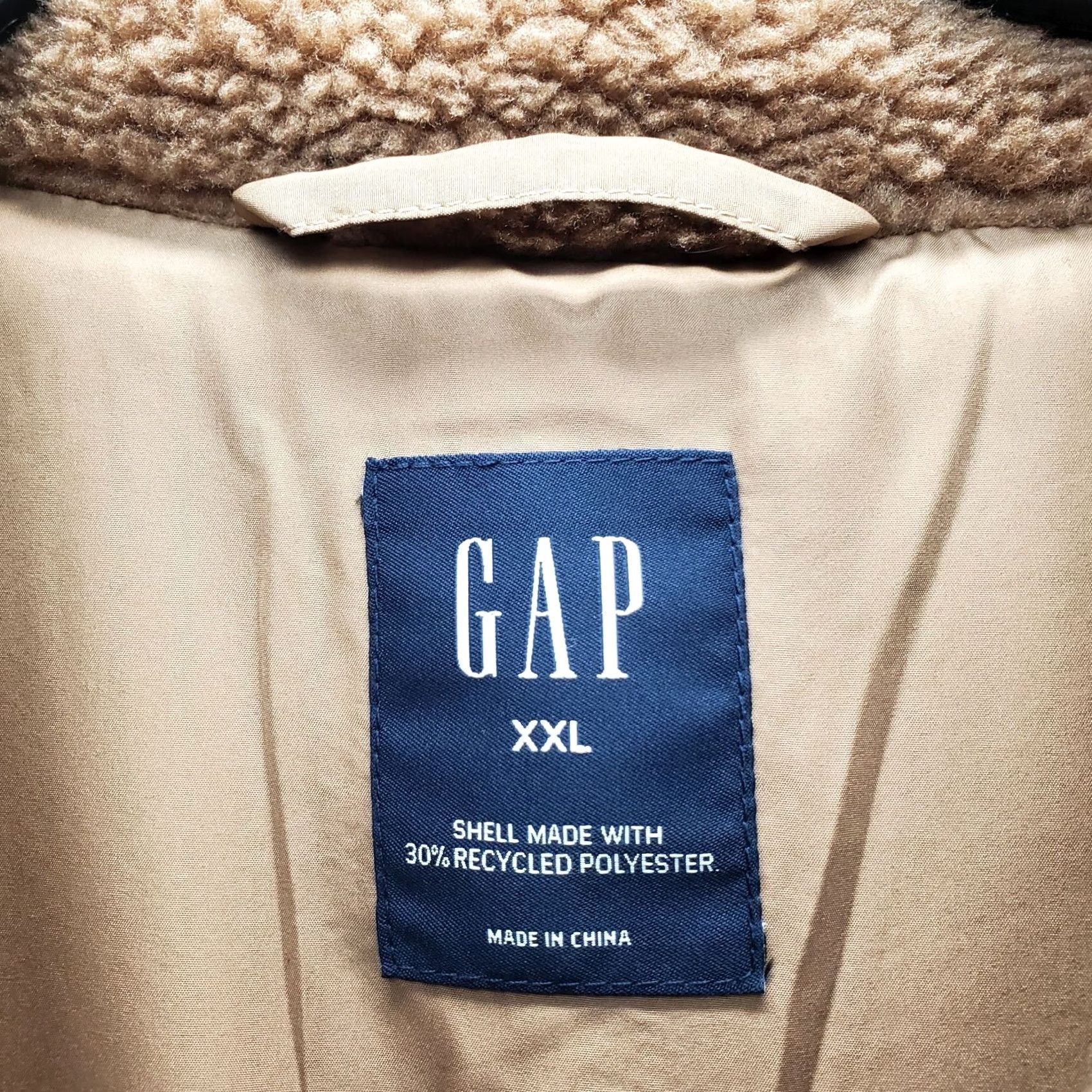 Gap Gap Teddy Bear Jacket Womens XXL Brown Lined Long Sleeve Patch Pocket Full Zip Jacket Size XXL / US 16-18 / IT 52-54 - 5 Thumbnail