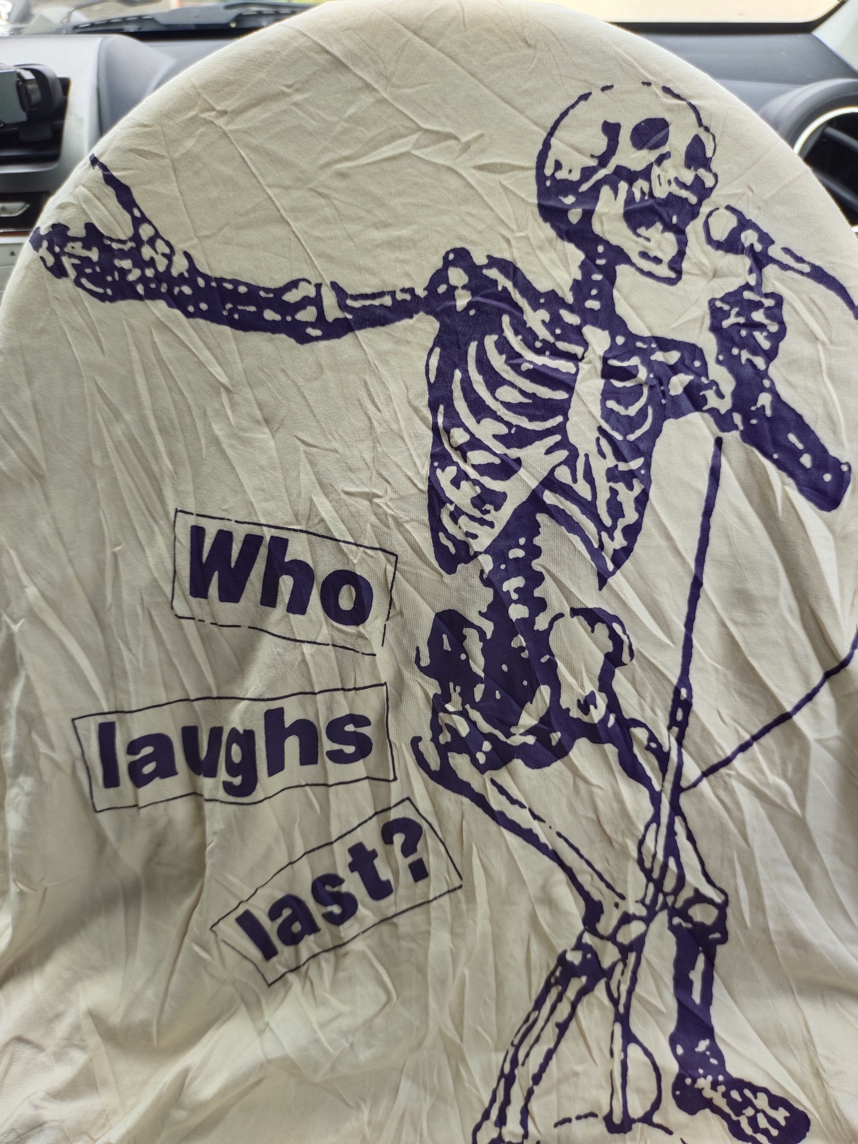 Barbara Kruger × Vintage Vintage Barbara Kruger Who Lough Last ? Size US XL / EU 56 / 4 - 3 Thumbnail