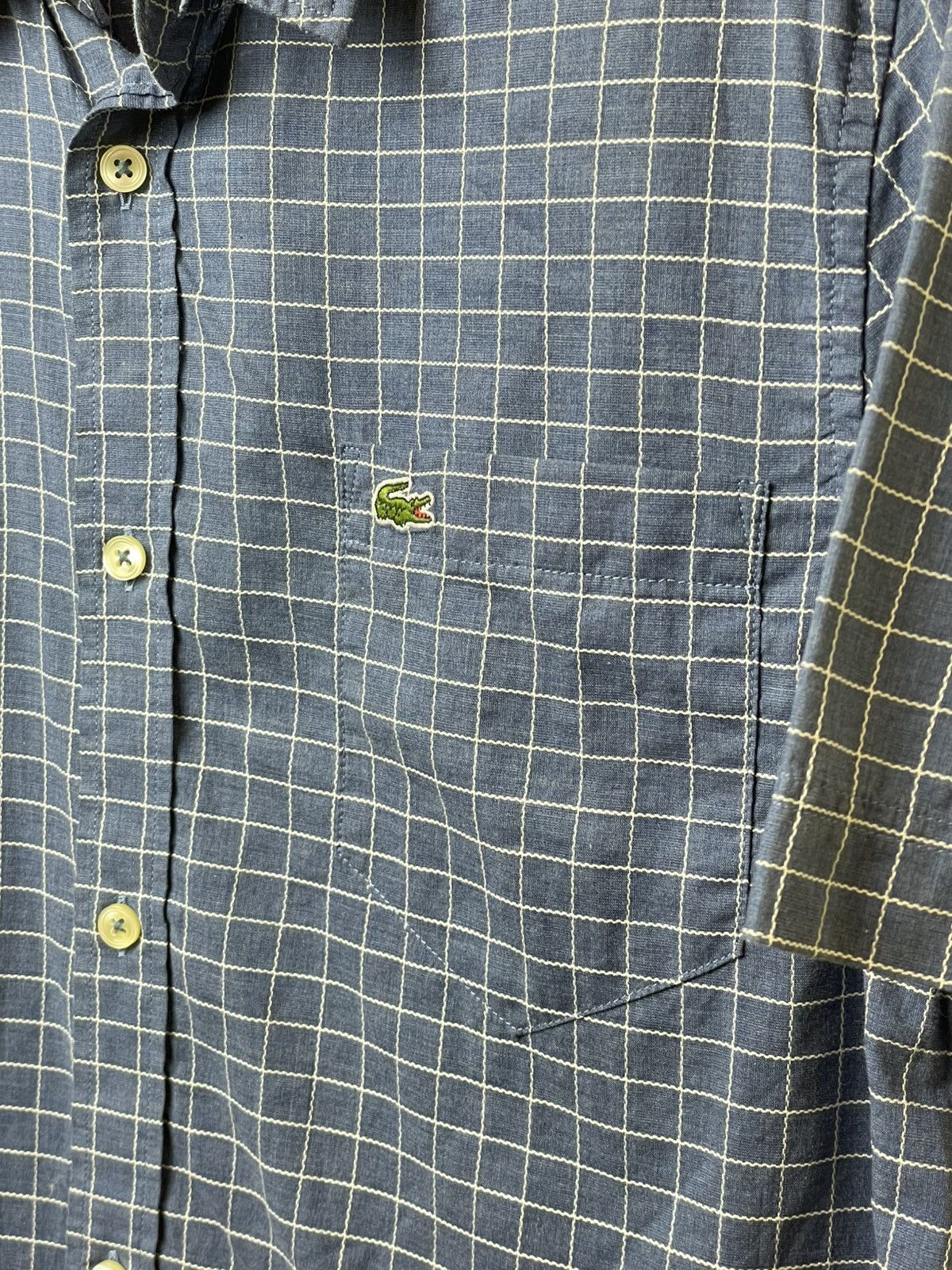 Lacoste Lacoste Shirt Short Sleeve Check Blue Size US M / EU 48-50 / 2 - 6 Thumbnail