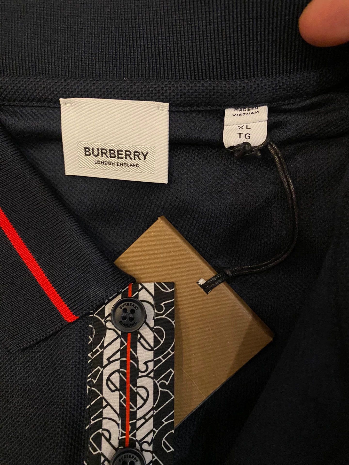 Burberry Burberry TB Placket Polo Shirt Size US XL / EU 56 / 4 - 6 Thumbnail