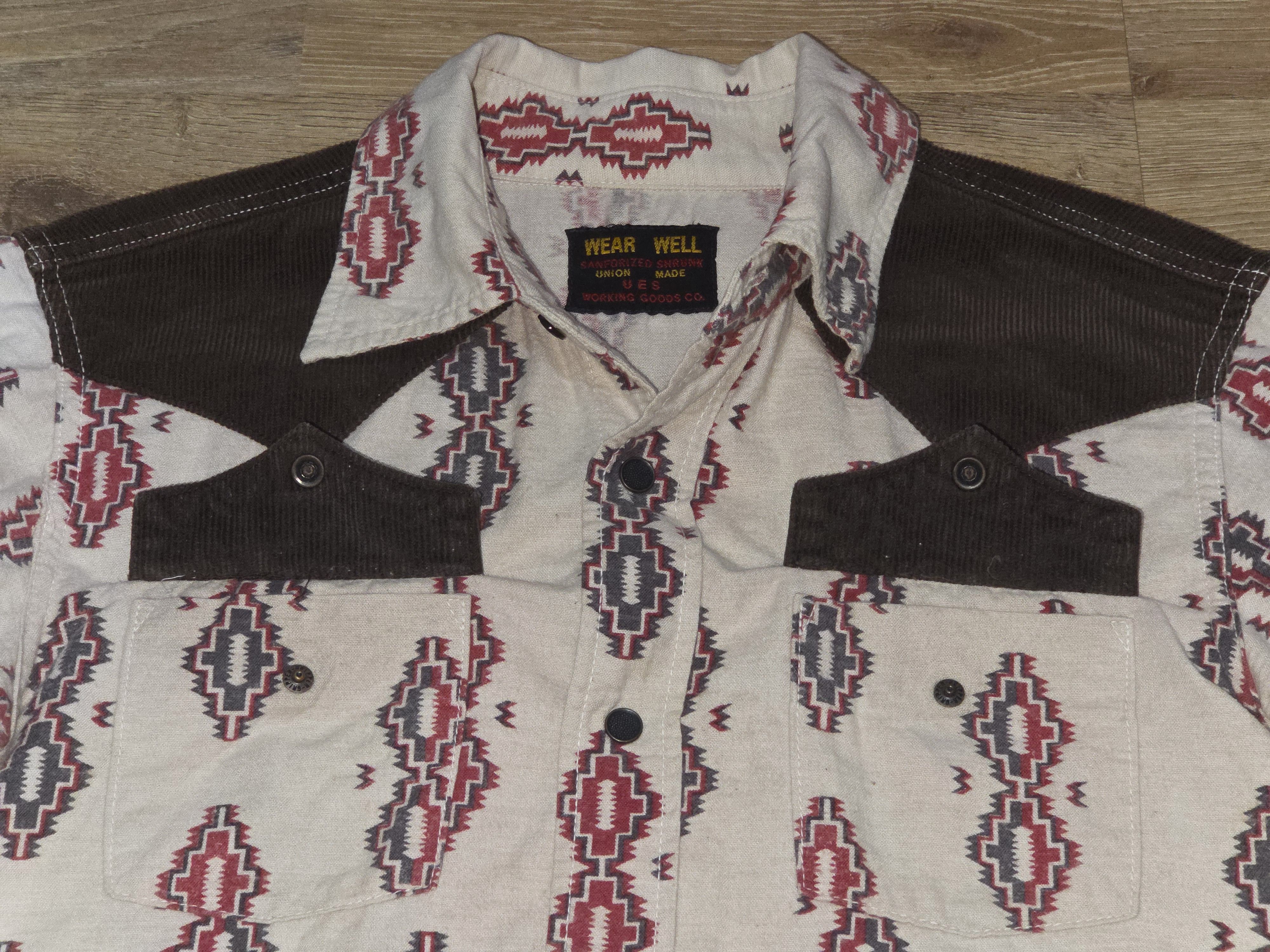 Japanese Brand Vintage UES Work Wear Sanforized Union Made Western Shirt Size US S / EU 44-46 / 1 - 4 Thumbnail