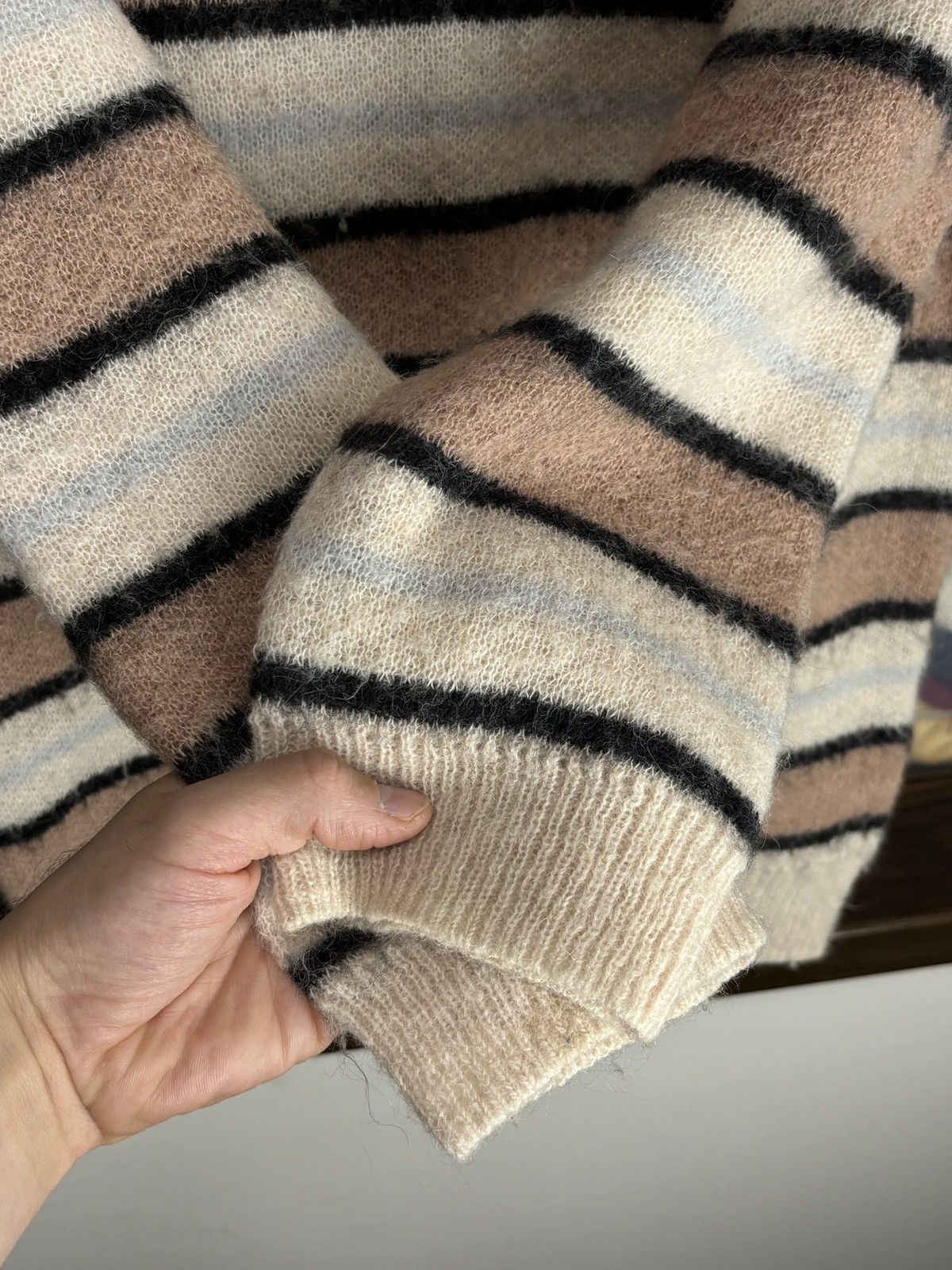 Acne Studios Acne Studios Knitted Oversized Sweater Wool Alpaca Striped Size US XXS / EU 40 - 4 Thumbnail