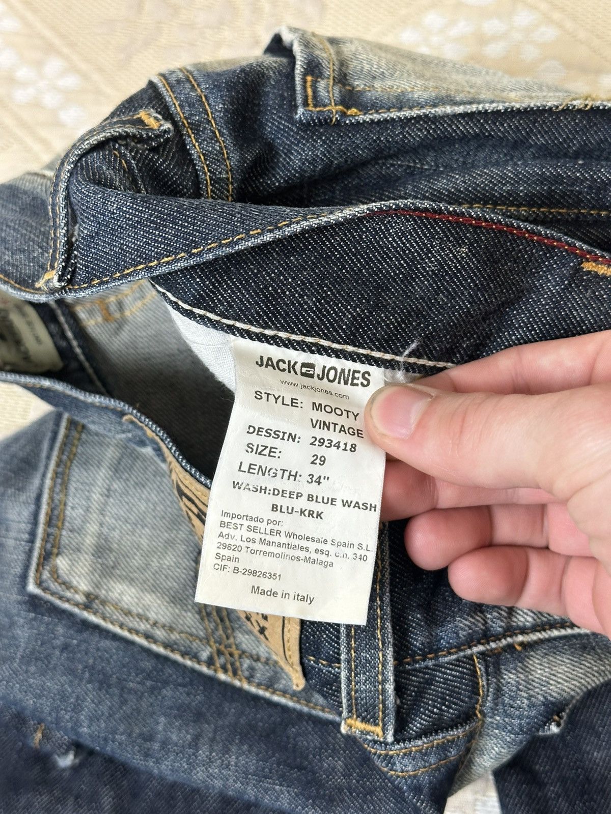 Jack & Jones 🔥 Jack & Jones Distressed Blue Wash Flared Denim Jeans Pants Size US 29 - 8 Thumbnail