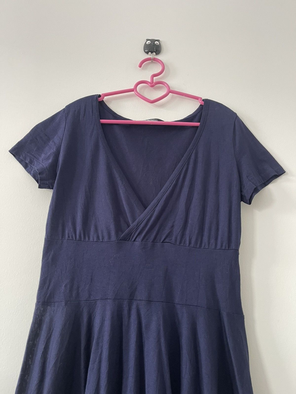 Limi Feu Rare Vintage LIMI FEU Yohji Yamamoto Navy Blue Mini Dress Size S / US 4 / IT 40 - 3 Thumbnail