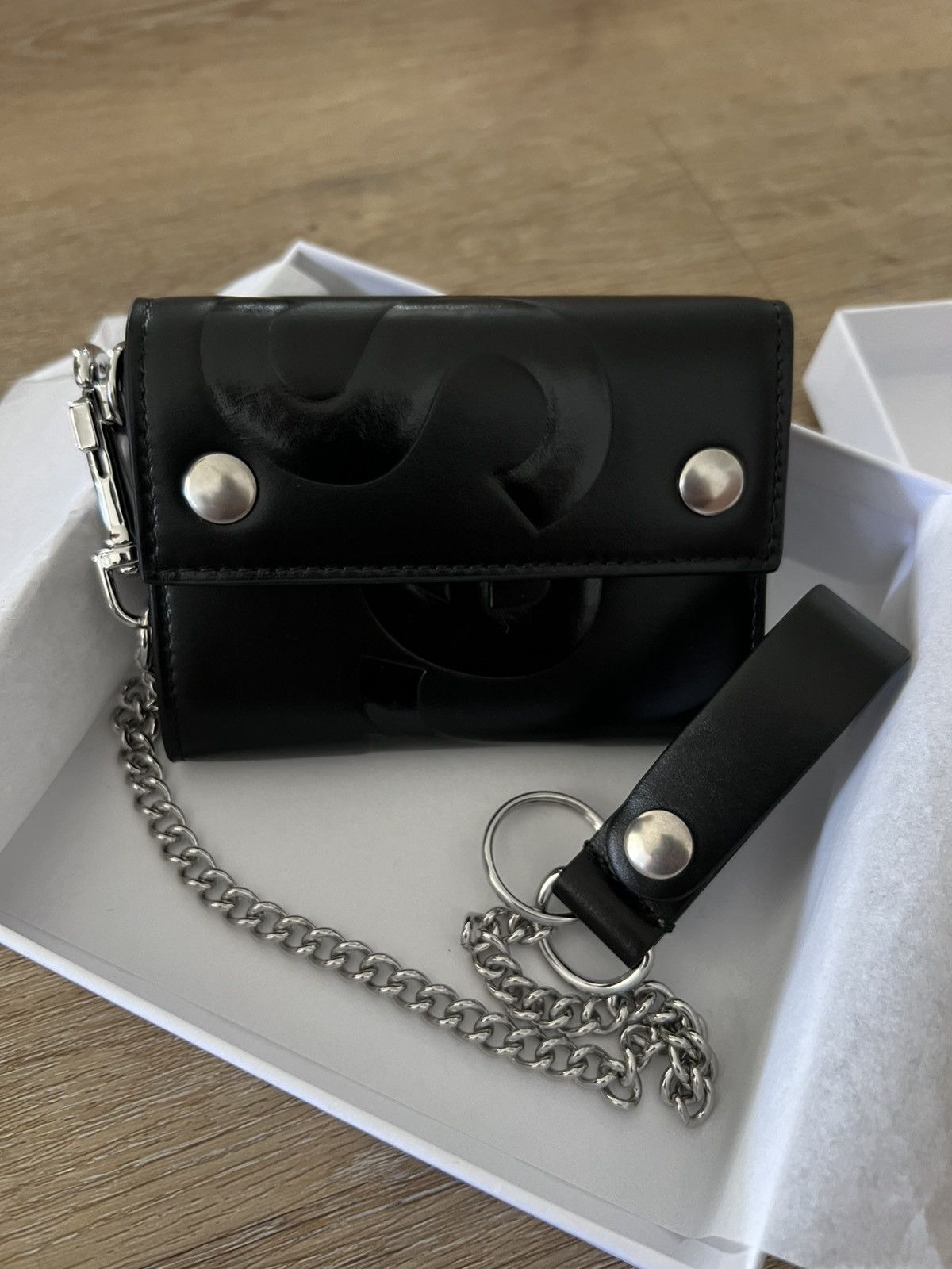 Supreme Leather Chain Wallet Black 小物 Supreme Leather Chain