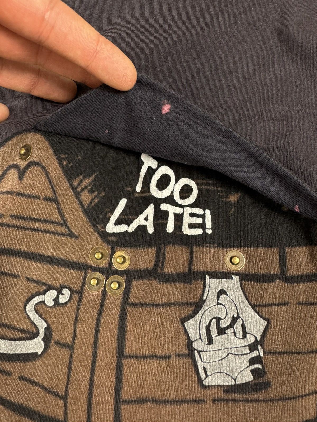 Designer × Moschino Vintage y2k Moschino Jeans studded crazy graphic tee Size US M / EU 48-50 / 2 - 5 Thumbnail