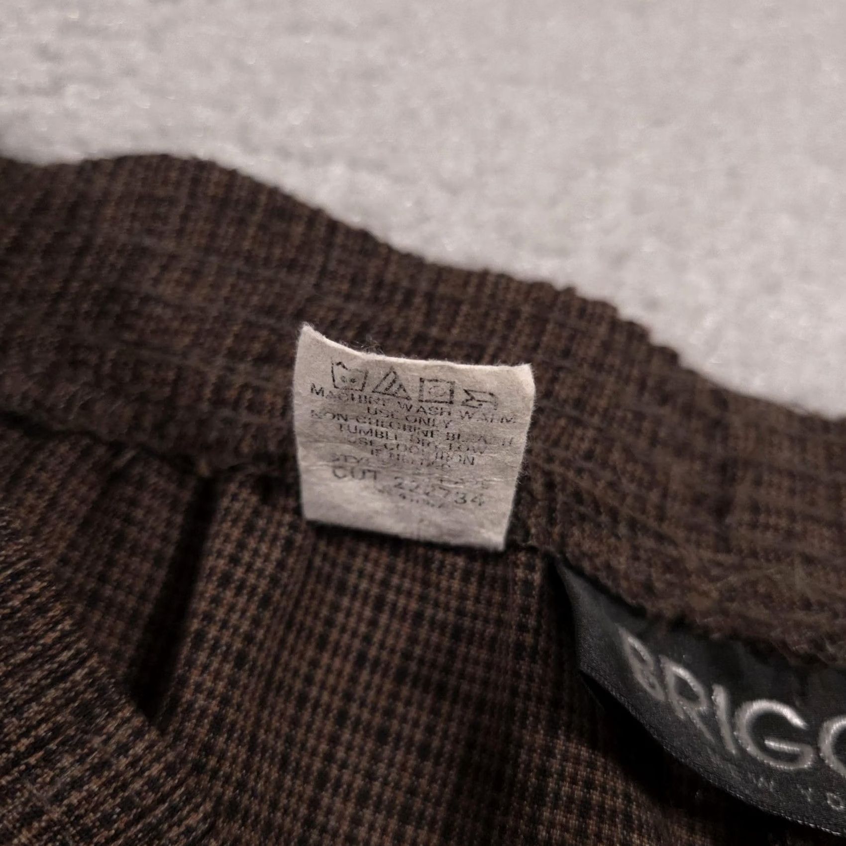 Vintage Br Briggs Plus Size Womens Plaid Brown Polyester Pants 24W Elastic Waist Size 42" / US 20 - 7 Thumbnail