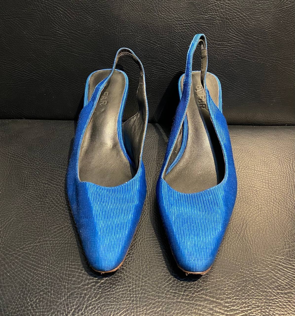 By Far By Far Satin Blue Heeled Sandals Size US 6 / IT 36 - 6 Thumbnail