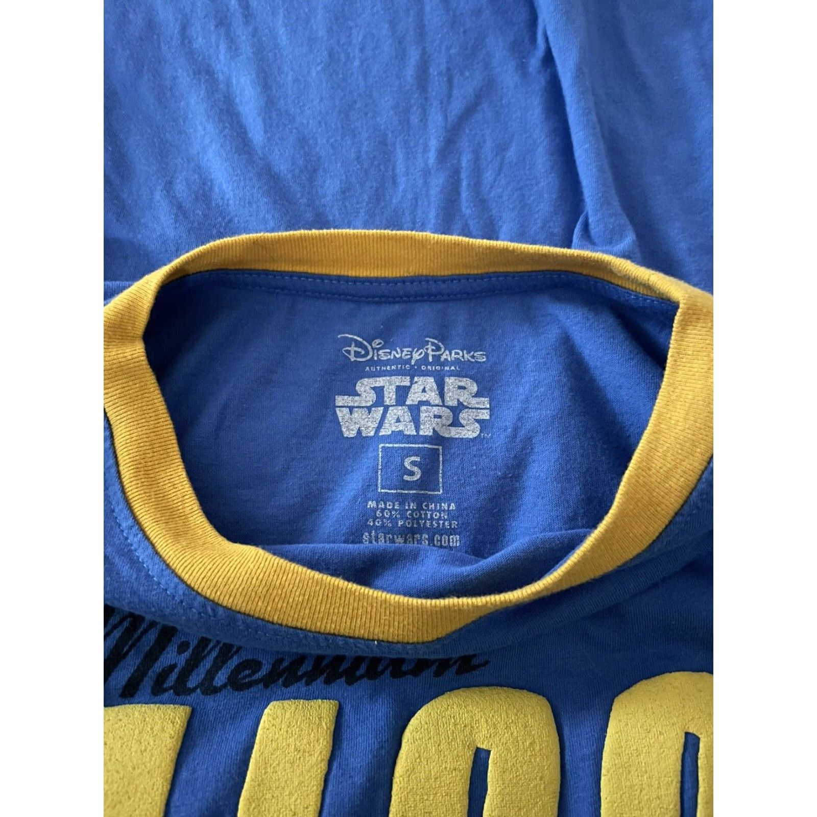 Star Wars Disney Parks Star Wars Cotton Blend T-Shirt Men Small Yellow Graphic 90s Size US S / EU 44-46 / 1 - 5 Thumbnail