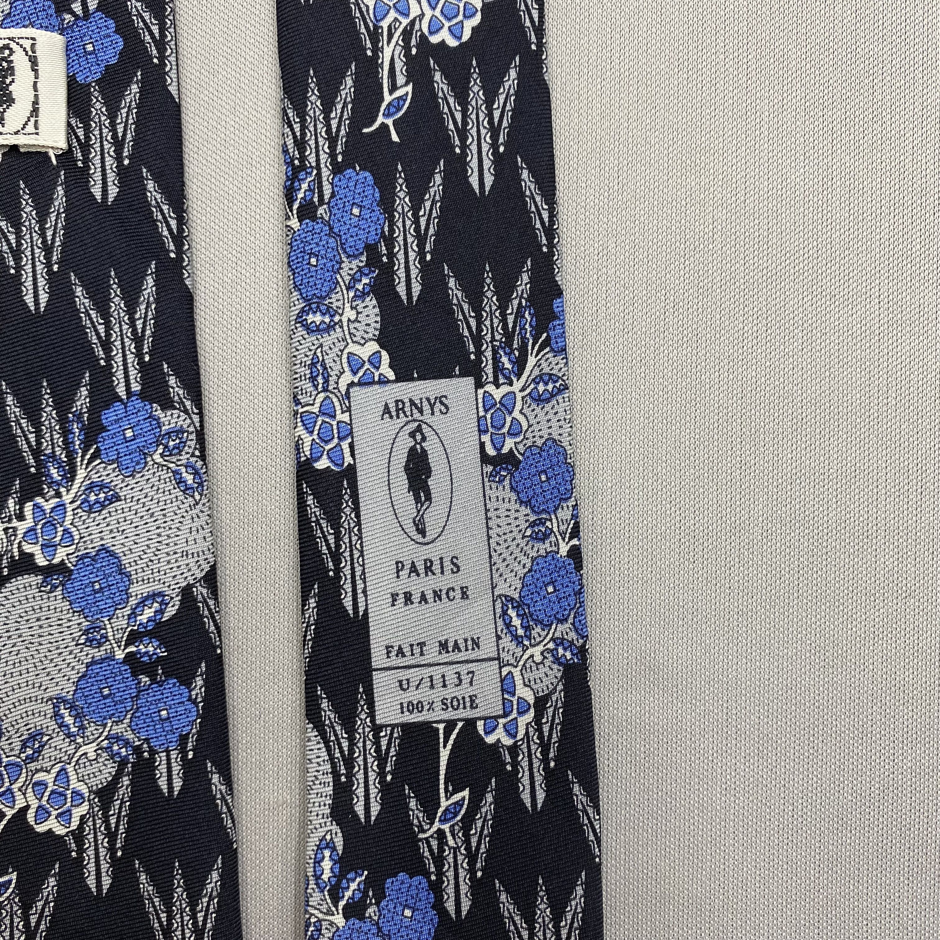 Japanese Brand Vintage Arnys SILK Necktie Cravate Pure Silk Neck Tie Size ONE SIZE - 7 Thumbnail