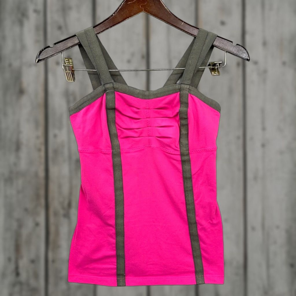 Lululemon Lululemon Insight Double Strap Tank Top Womens 6 Pink Ruched Strappy Preppy Size M / US 6-8 / IT 42-44 - 1 Thumbnail