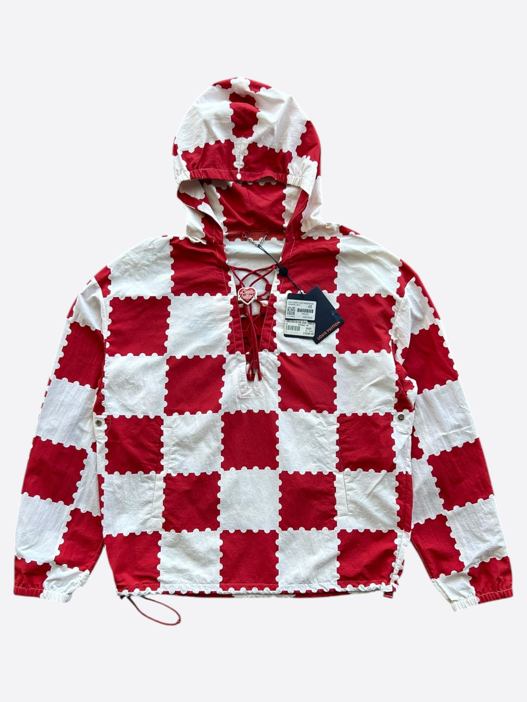 Louis Vuitton Louis Vuitton Nigo Red & White Checkered Windbreaker Size US S / EU 44-46 / 1 - 1 Thumbnail