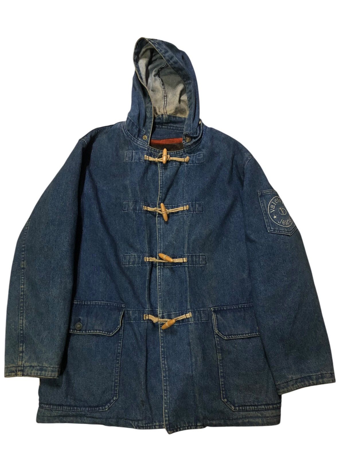 Valentino Rare Vintage 80’s Valentino Duffle Denim Parkas Size US L / EU 52-54 / 3 - 1 Thumbnail