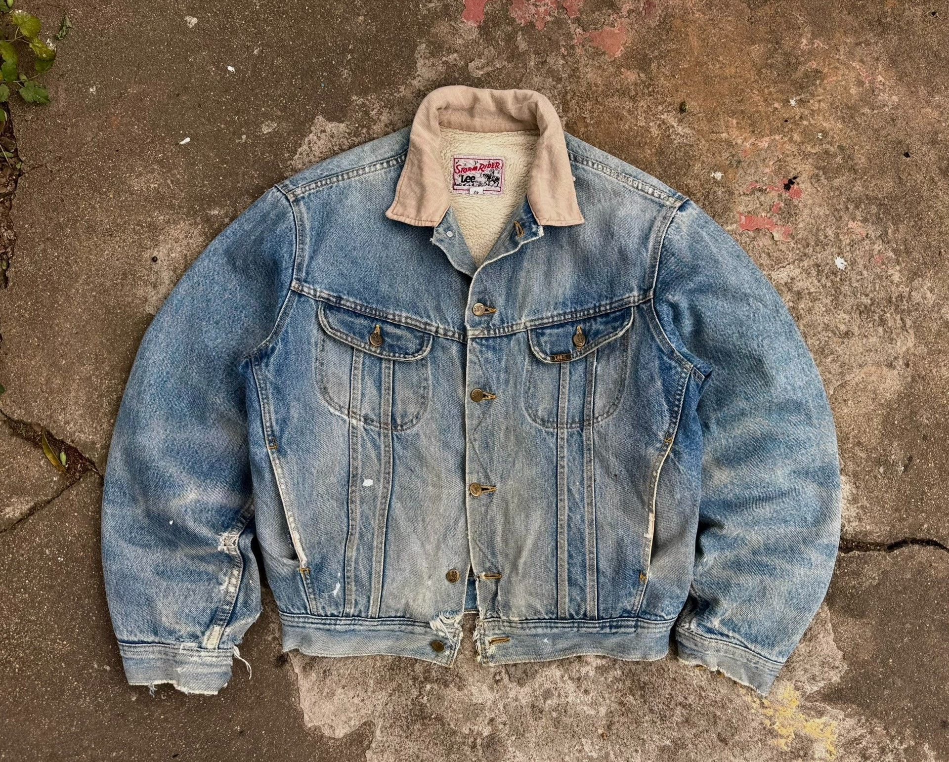 Vintage Vintage Lee 1980s Storm Rider Denim Jacket Size US XS / EU 42 / 0 - 1 Thumbnail