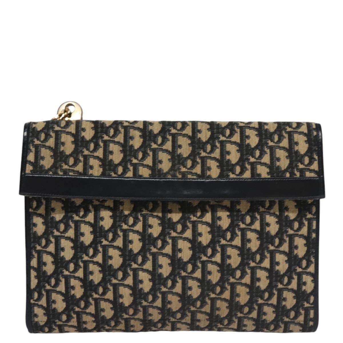 DIOR Trotter Canvas Shoulder Bag Navy