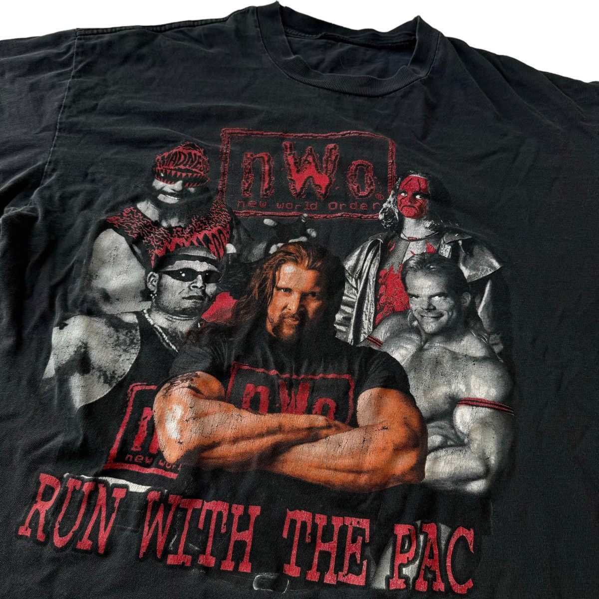 Vintage × WWE 1998 nWo New World Order Run With The Pac 90s Tee Shirt WWE Size US M / EU 48-50 / 2 - 3 Thumbnail