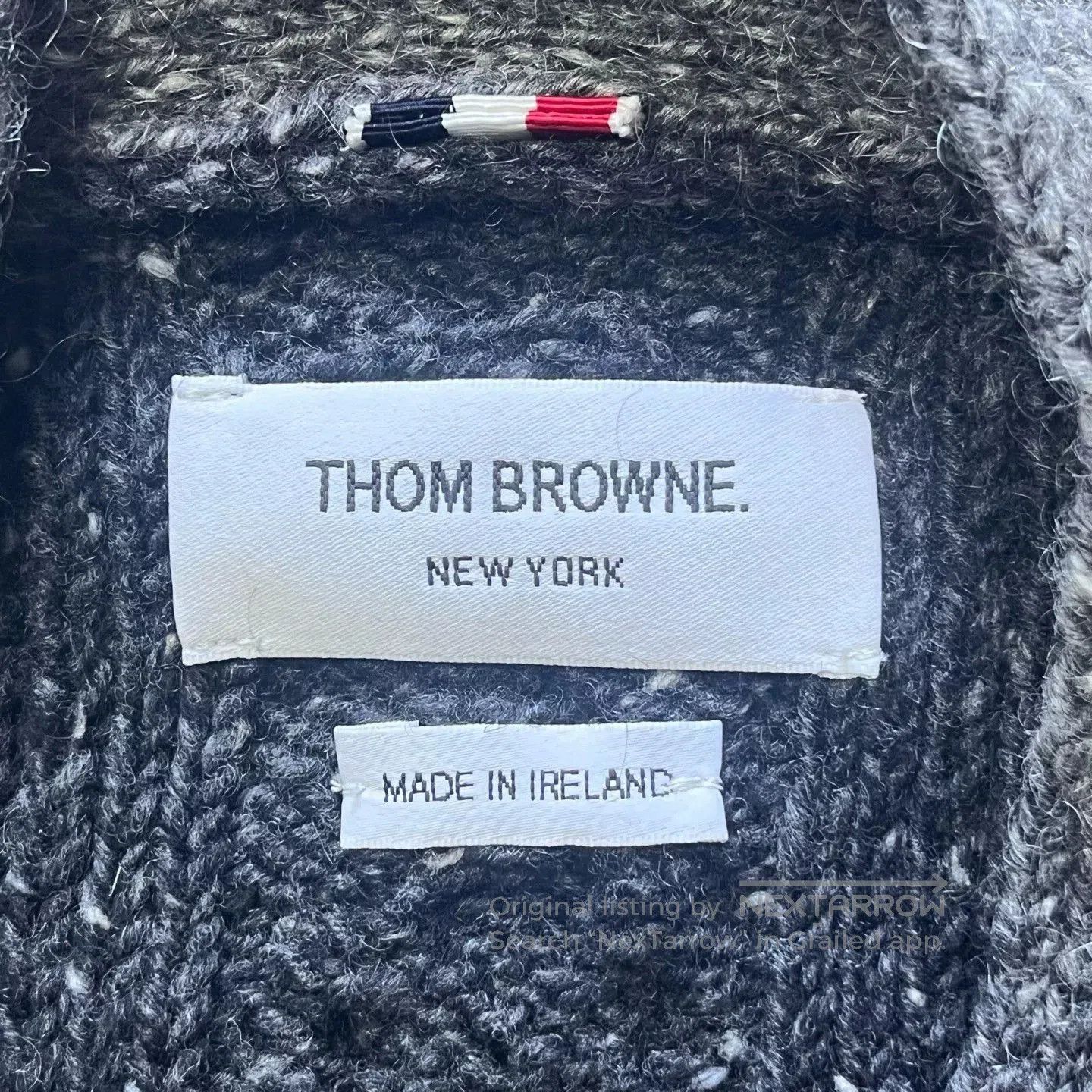 Thom Browne Thom Browne Gray Paneled Stripe Cardigan. Size US M / EU 48-50 / 2 - 3 Thumbnail
