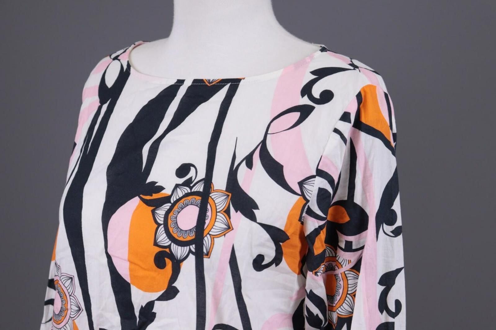 Designer Emily Van Den Bergh White Floral Blouse Shirt Size 36 Size M / US 6-8 / IT 42-44 - 7 Thumbnail