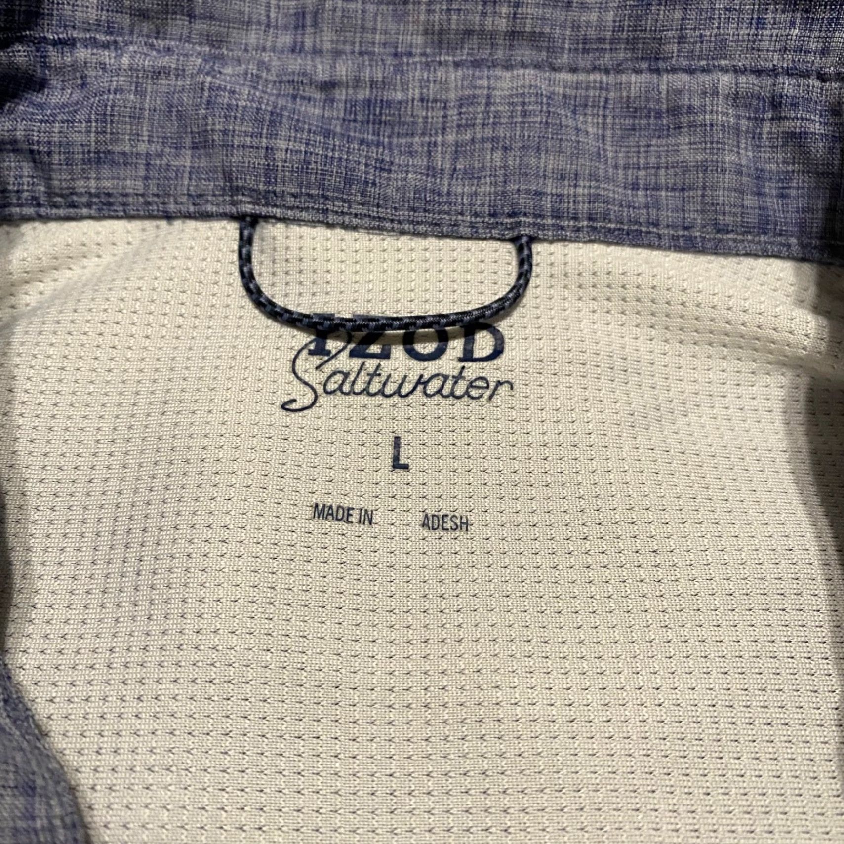 Izod IZOD Saltwater Shirt Mens Large Blue Button Front Vented Outdoor Hiking Fishing Casual Shirt MX Size US L / EU 52-54 / 3 - 3 Thumbnail