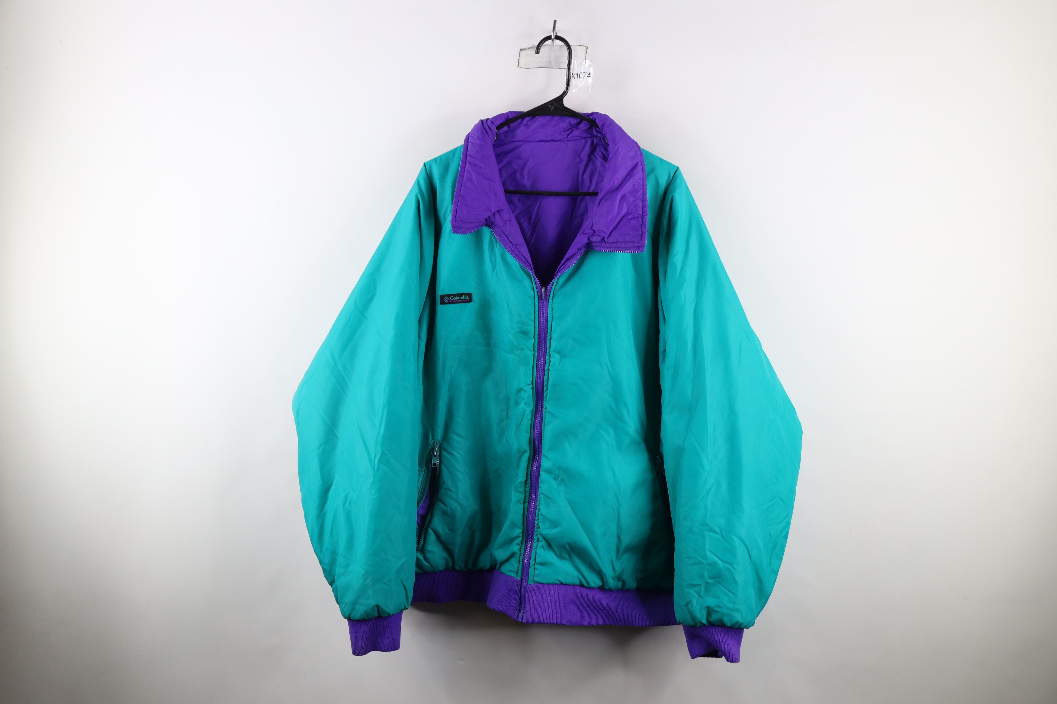 Columbia × Vintage Vintage 90s Columbia Reversible Full Zip Bomber Jacket Size US XXL / EU 58 / 5 - 1 Thumbnail