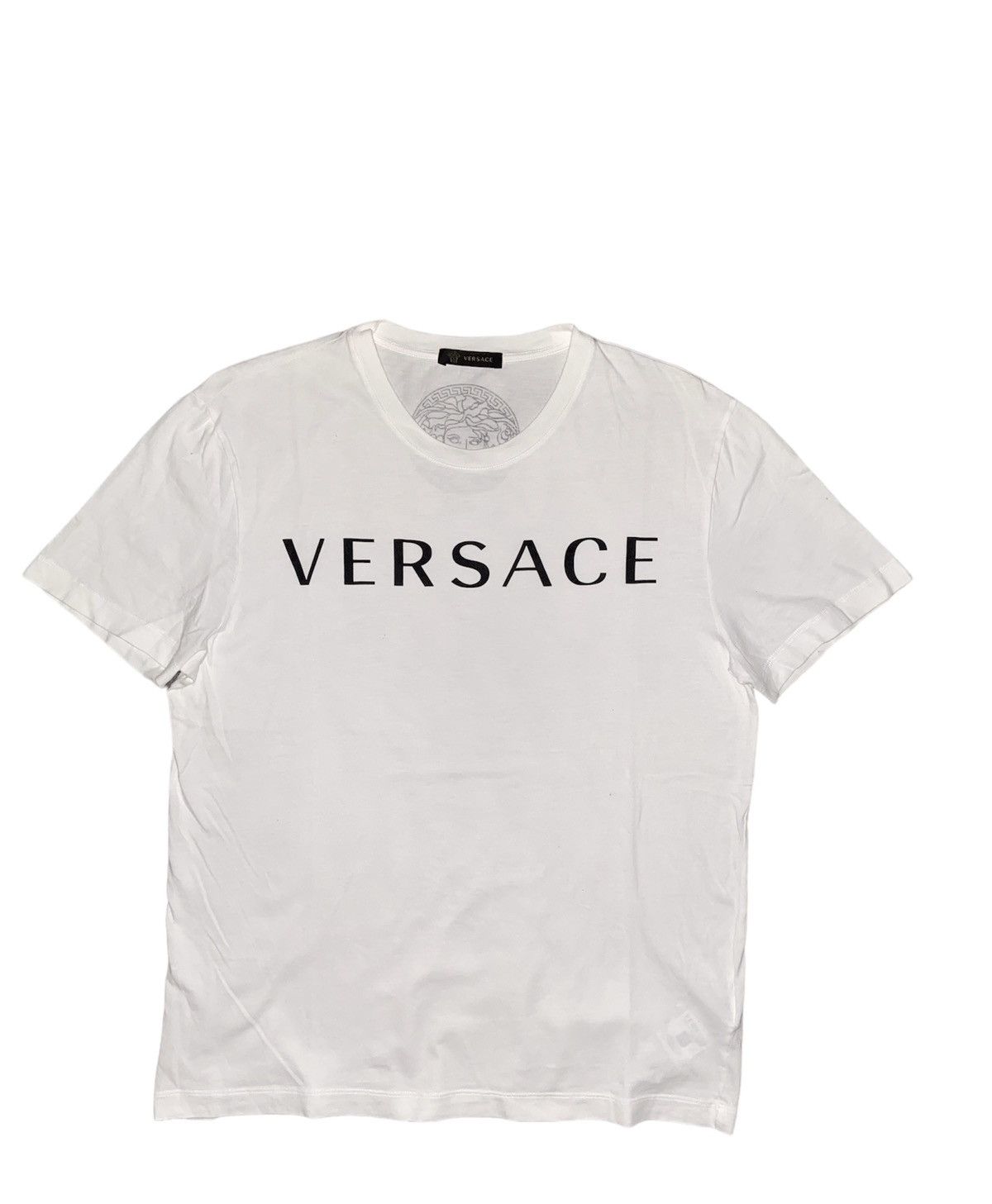 Versace VERSACE SPELL OUT WHITE TEE Size US M / EU 48-50 / 2 - 2 Thumbnail