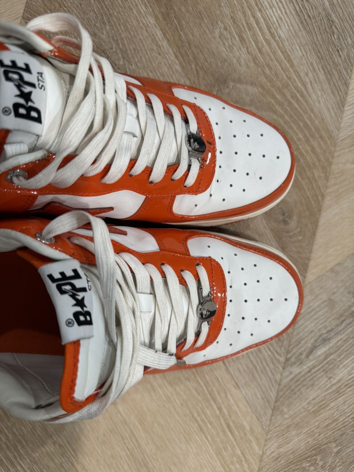 Bape Bapestas Orange Size US 13 / EU 46 - 6 Thumbnail