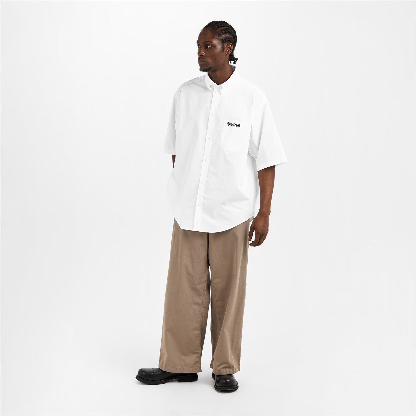 Balenciaga o1g2r1mq0226 Bal Short Sleeve Oversized T-Shirt In White Size US S / EU 44-46 / 1 - 2 Thumbnail