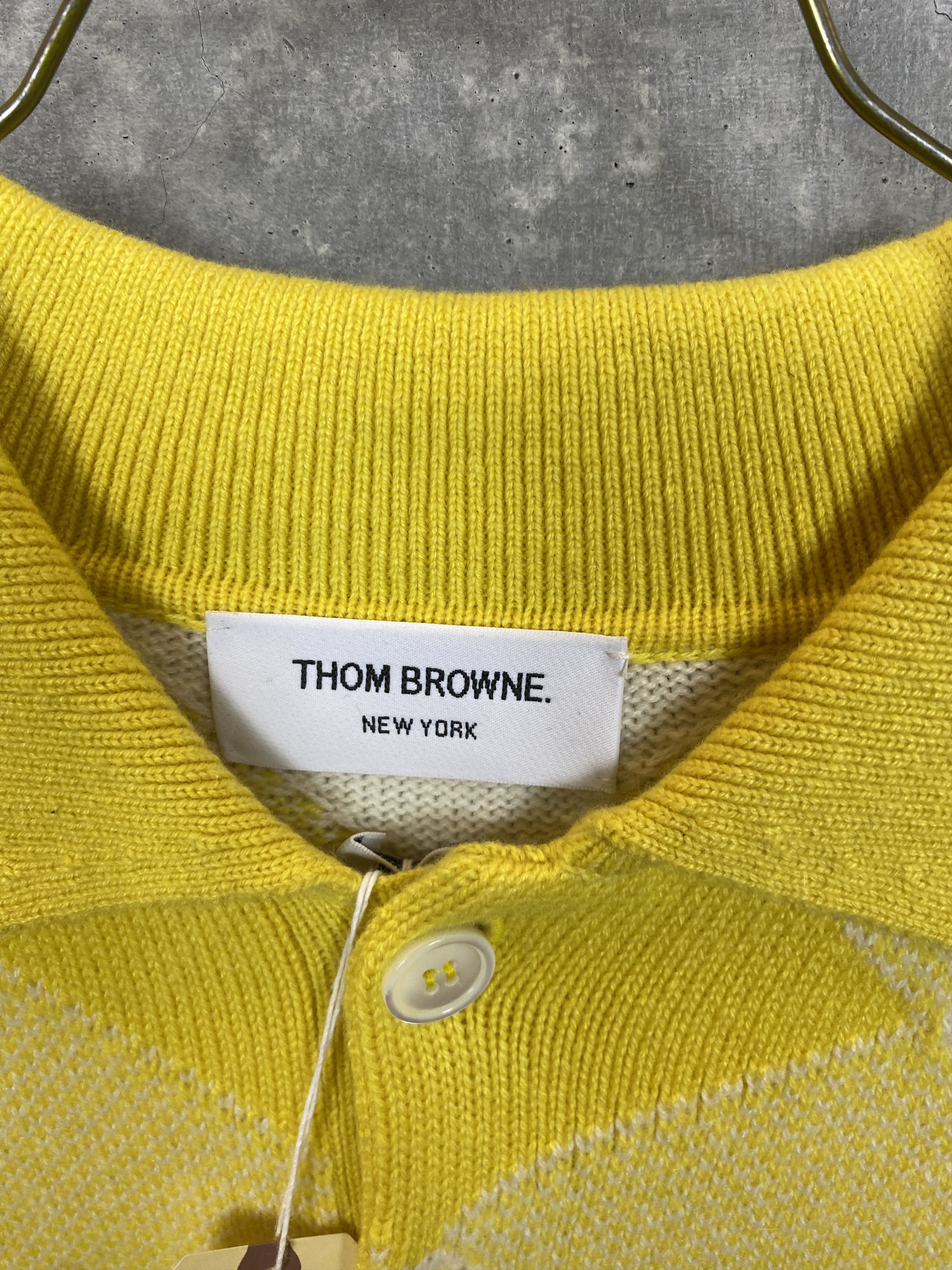 Thom Browne $2300 THOM BROWNE OVERSIZED 4 BAR GINGHAM CASHMERE CARDIGAN Size US M / EU 48-50 / 2 - 3 Thumbnail