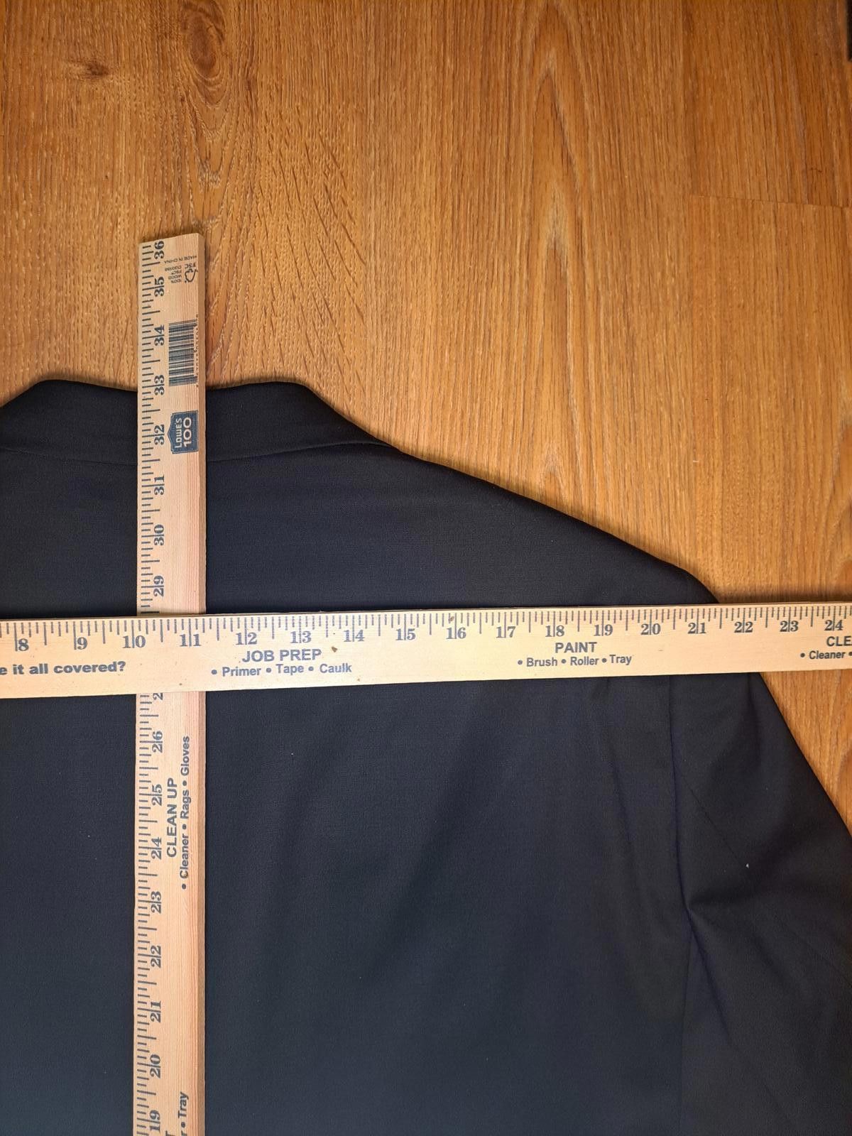 Hart Schaffner Marx Hart Schaffner Marx 2 Piece Suit Mens 52R 34x29 Black Wool Size 52R - 12 Thumbnail