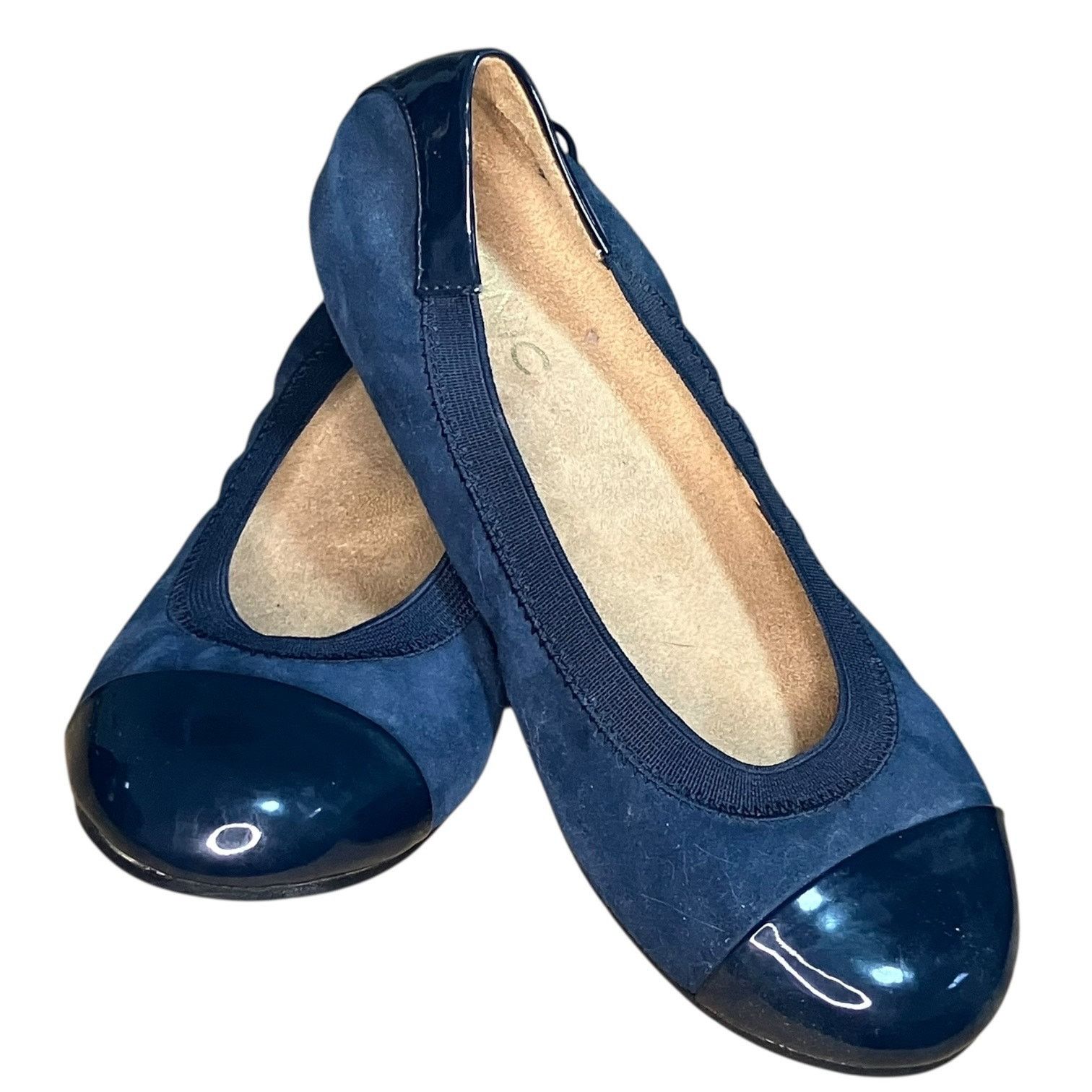 Vionic Vionic Spark Tiegan ballet flats blue suede, cap toe-size 6 Size US 6 / IT 36 - 10 Thumbnail