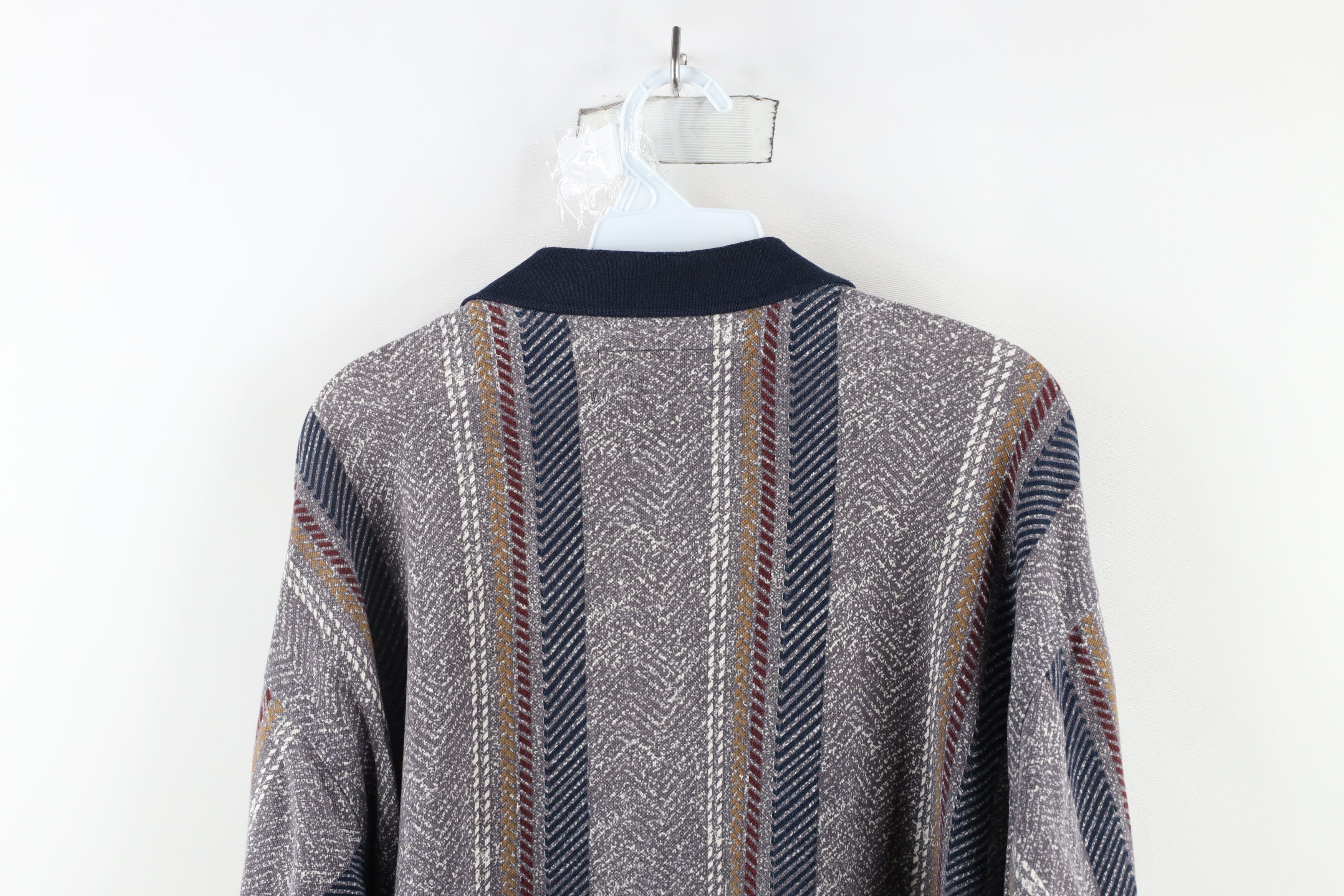 Vintage Vintage 90s Streetwear Herringbone Long Sleeve Rugby Polo Size US XL / EU 56 / 4 - 11 Thumbnail