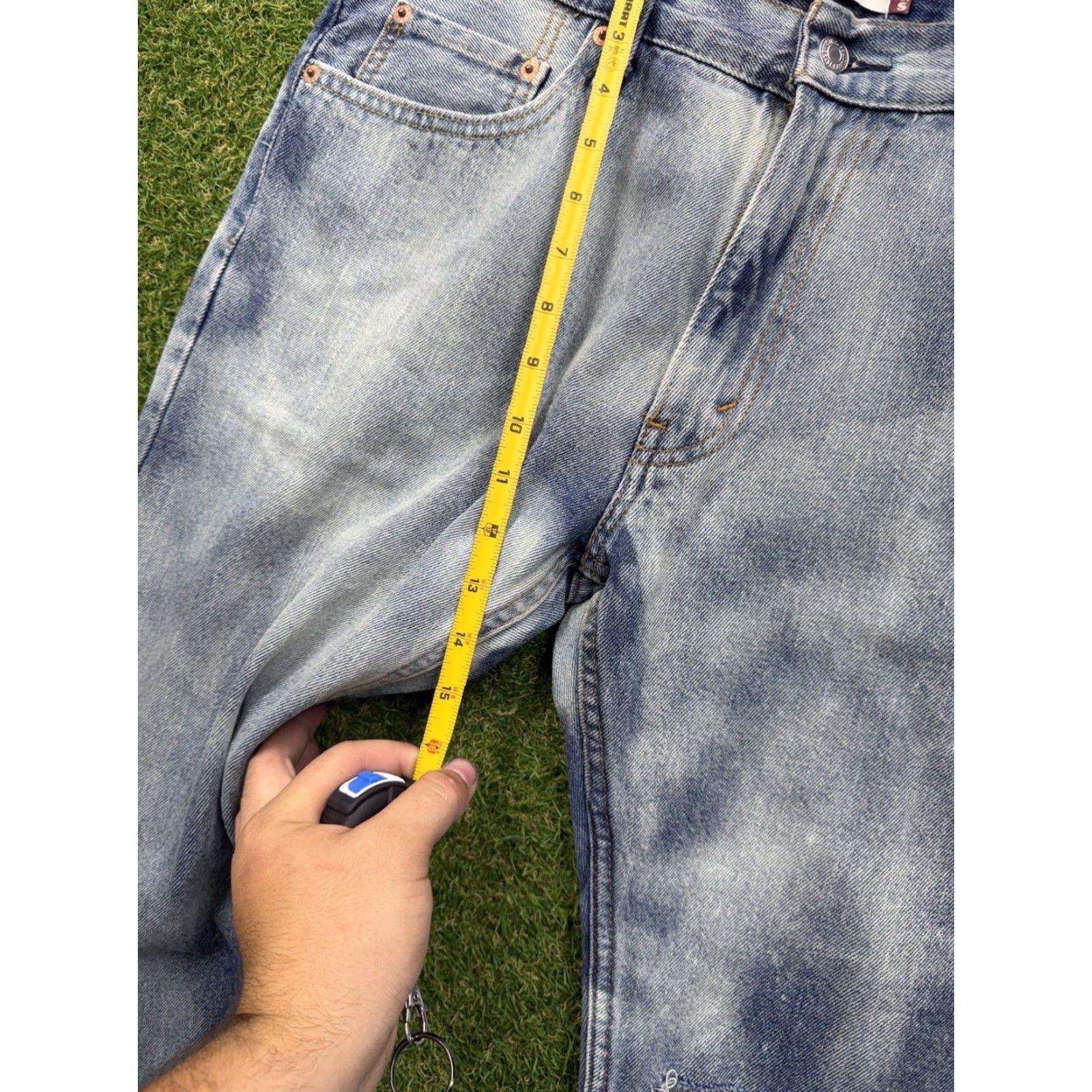 Levi's VINTAGE Levi's 505 Jeans Mens 34x32 Regular Fit Acid Wash Denim Straight Casual Retro Size US 34 / EU 50 - 7 Thumbnail